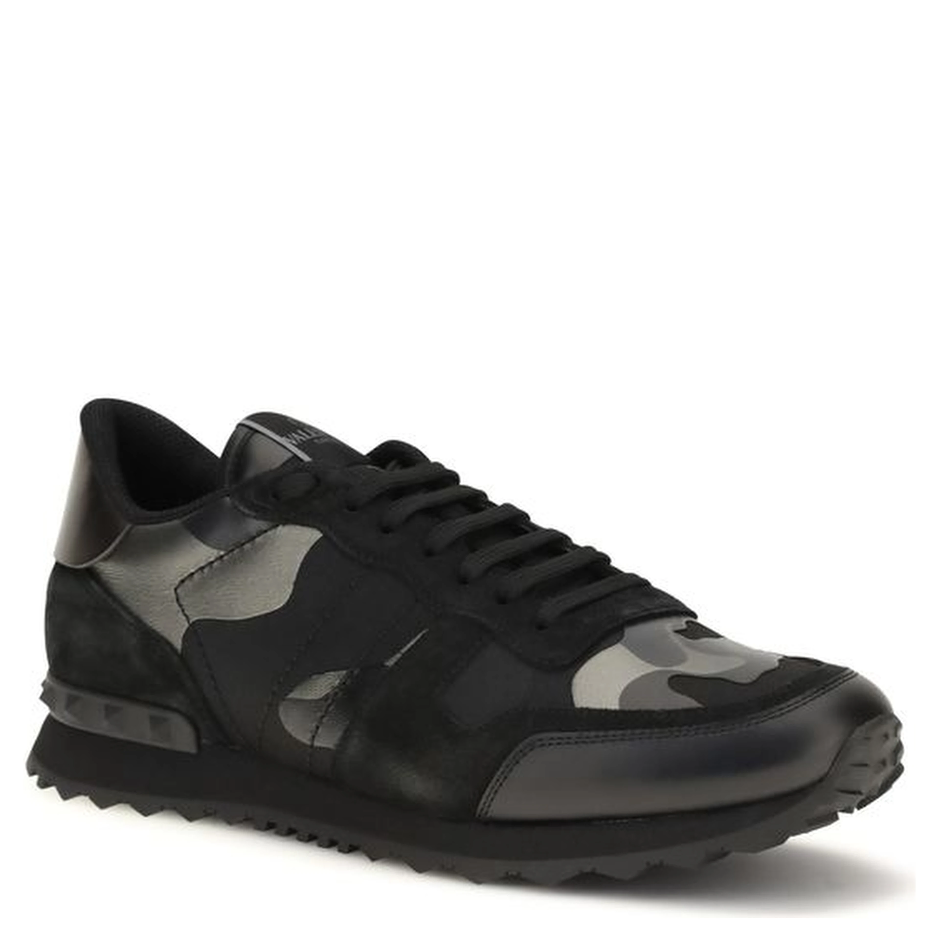 Black Polyamide Athletic Sneakers