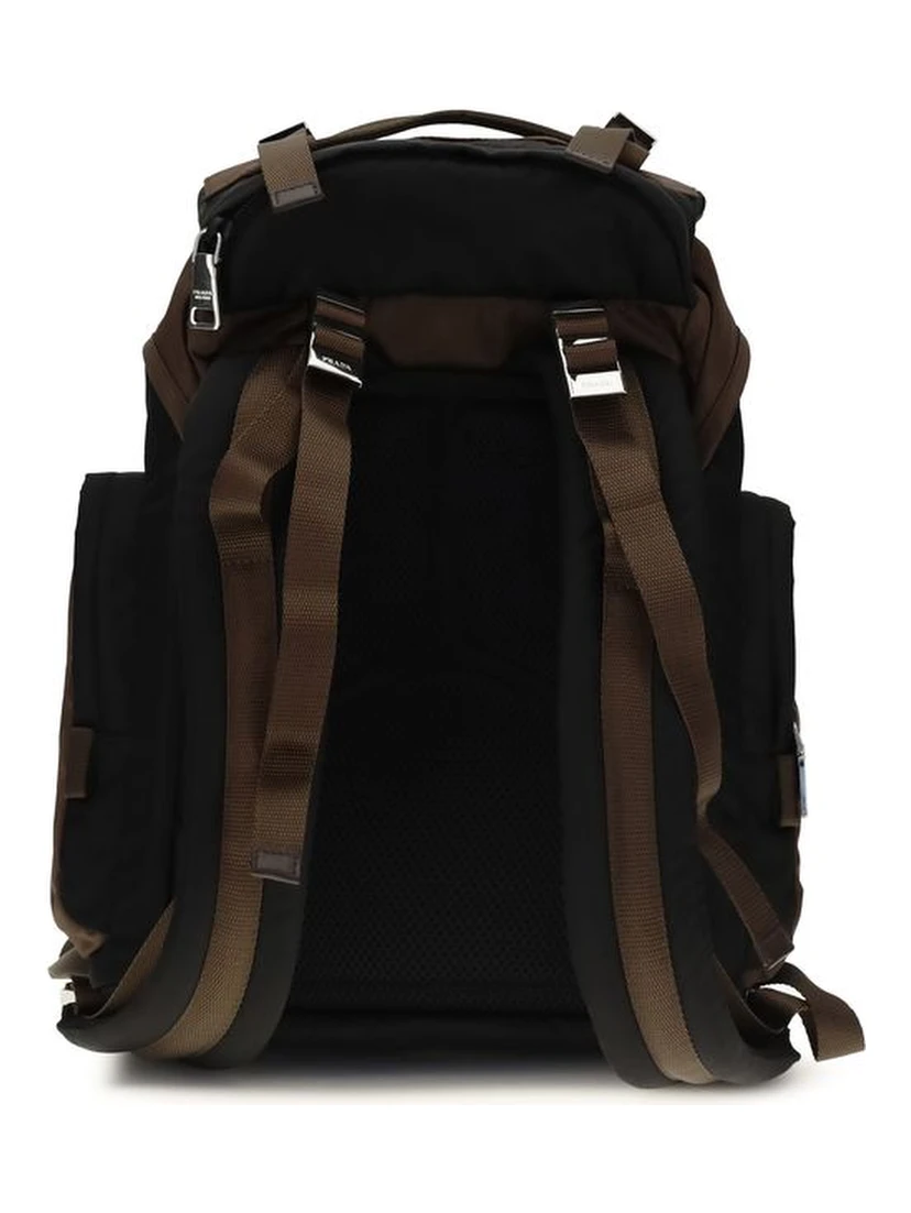 Brown Recycled Polyamide Backpack