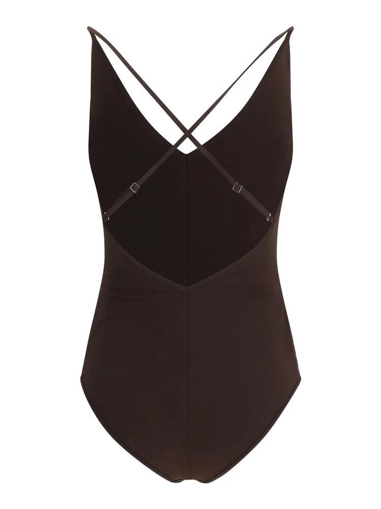Brown Nylon One-Piece Swimsuit alternative