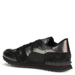 Black Polyamide Athletic Sneakers