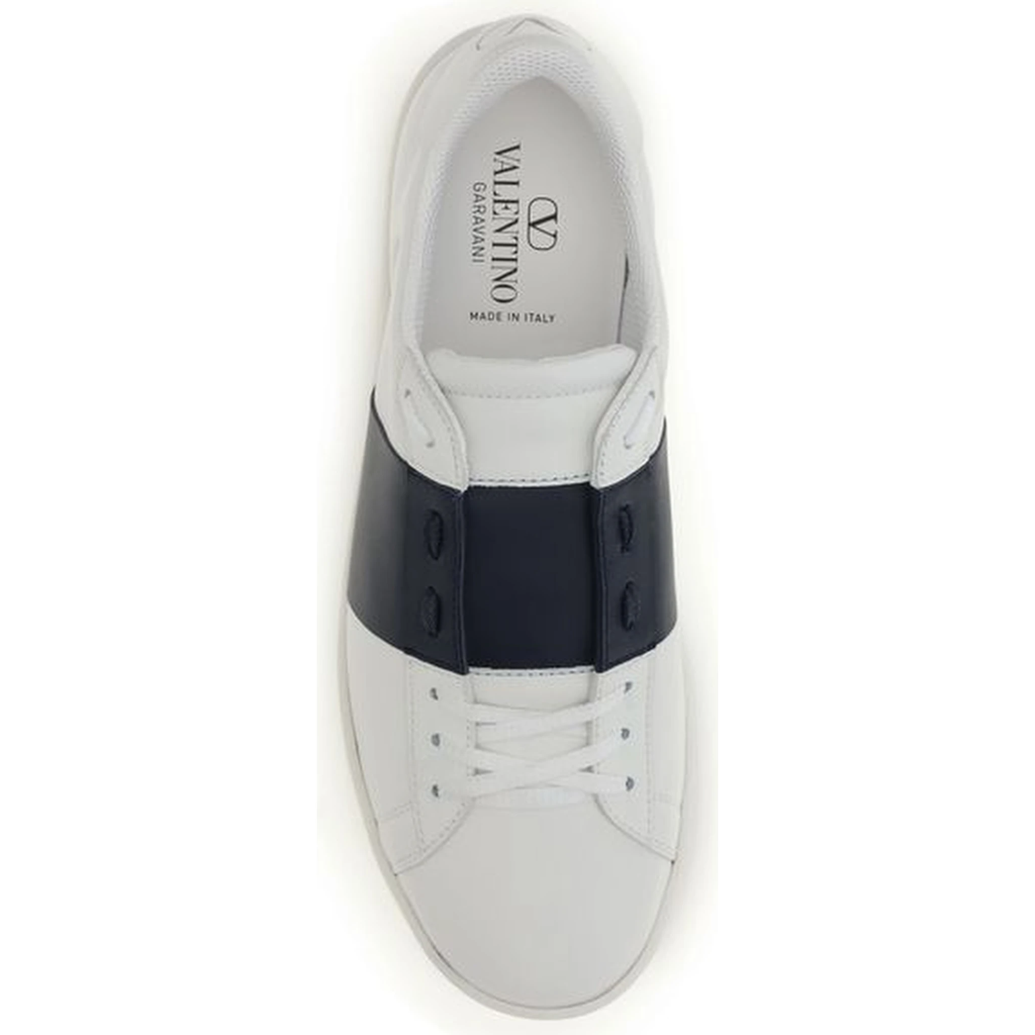 Blue Calf Leather Bos Taurus Low Top Sneakers