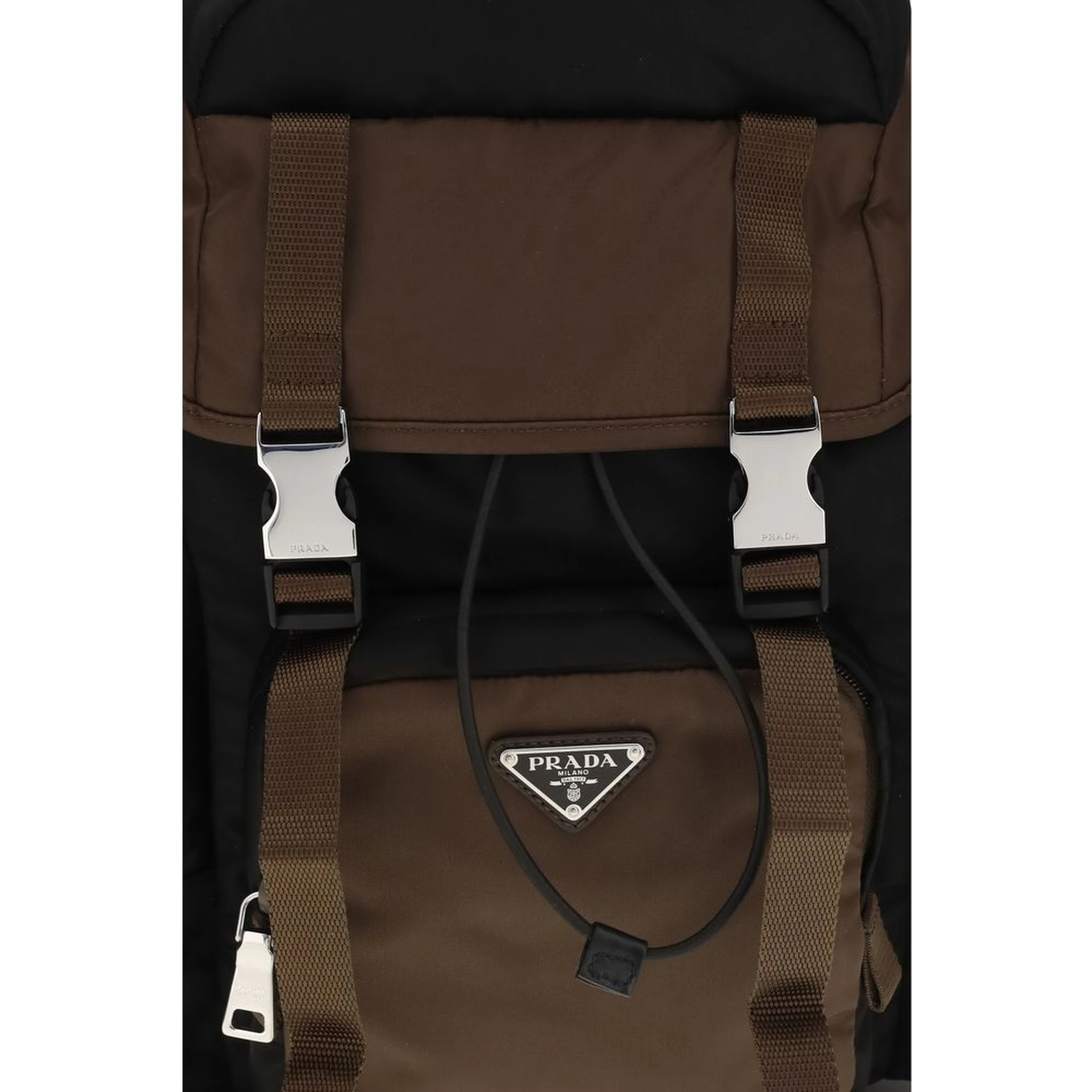 Brown Recycled Polyamide Backpack