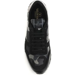 Black Polyamide Athletic Sneakers
