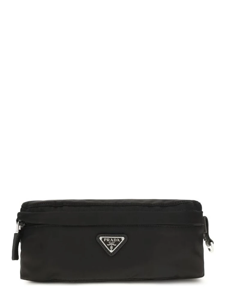 Black Recycled Polyamide Clutch Bag