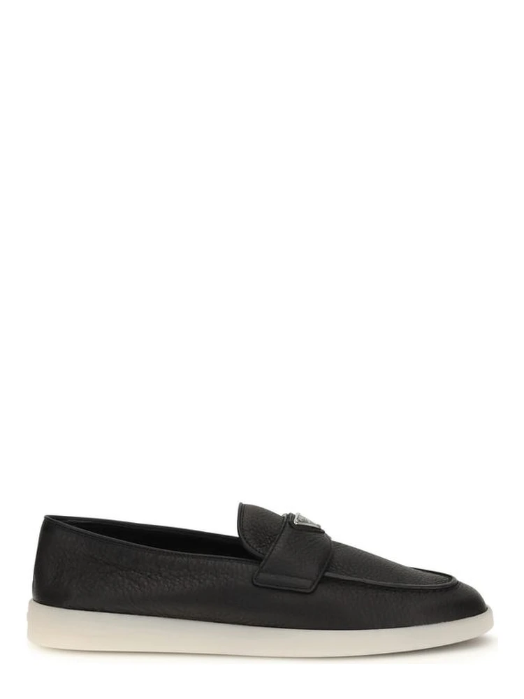 Black Calf Leather Bos Taurus Slip-On Loafers