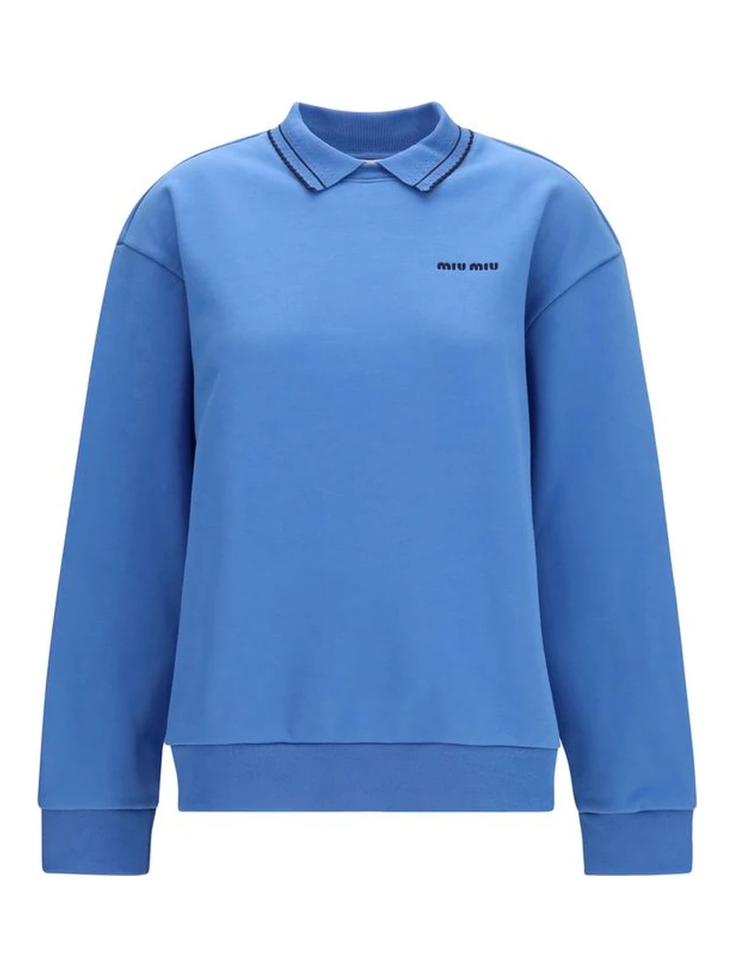 Blue Cotton Sweatshirt