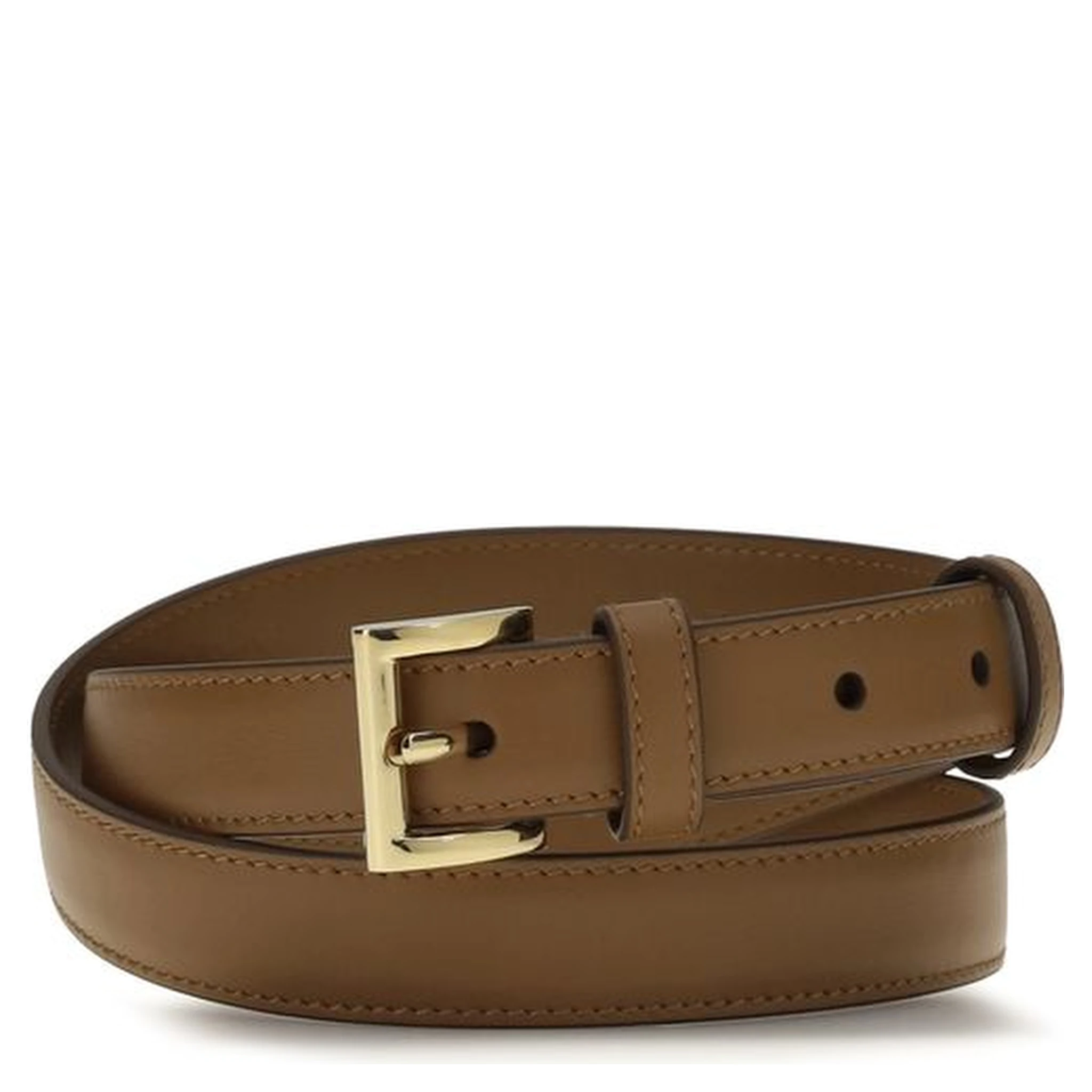 Beige Calf Leather Bos Taurus Regular Belt
