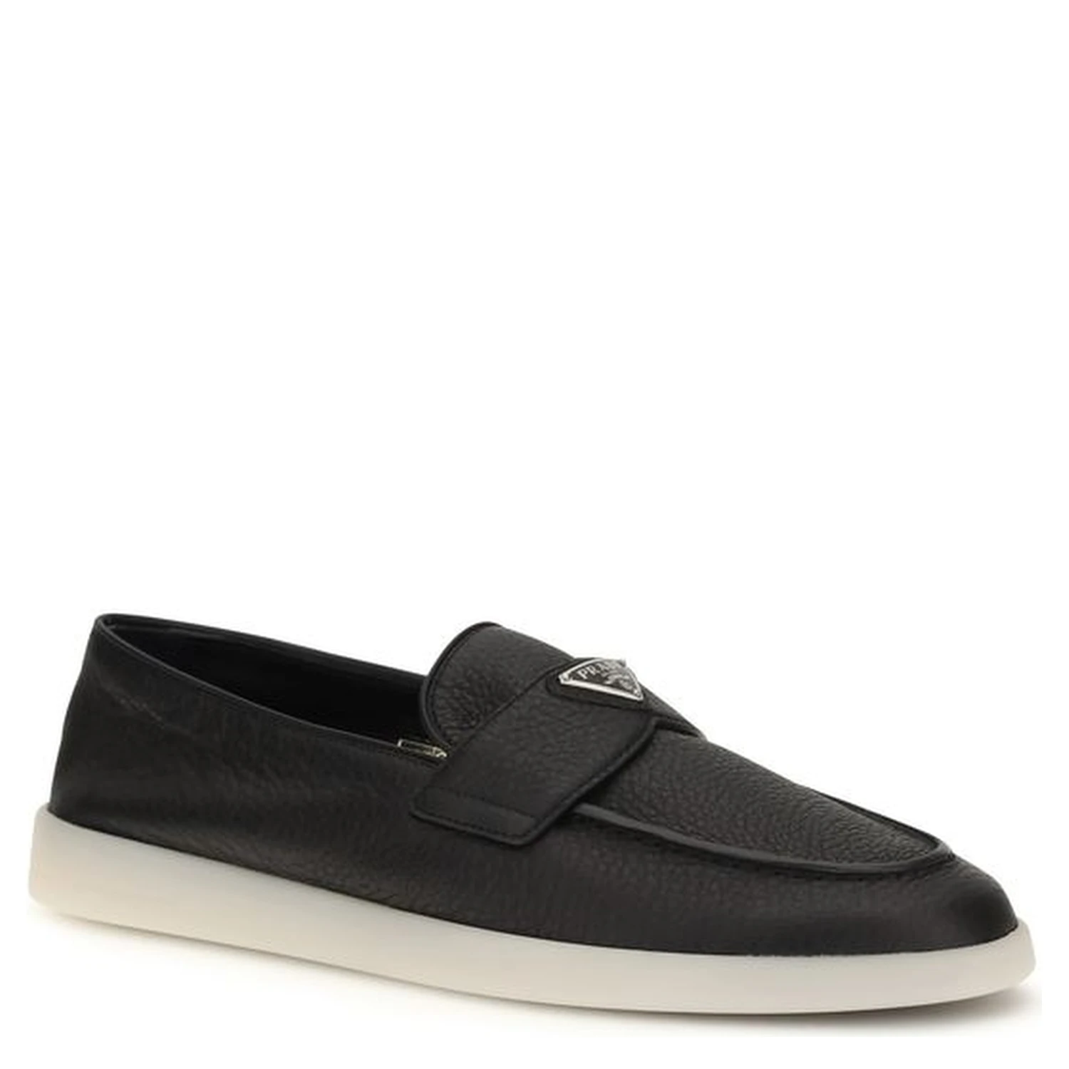 Black Calf Leather Bos Taurus Slip-On Loafers