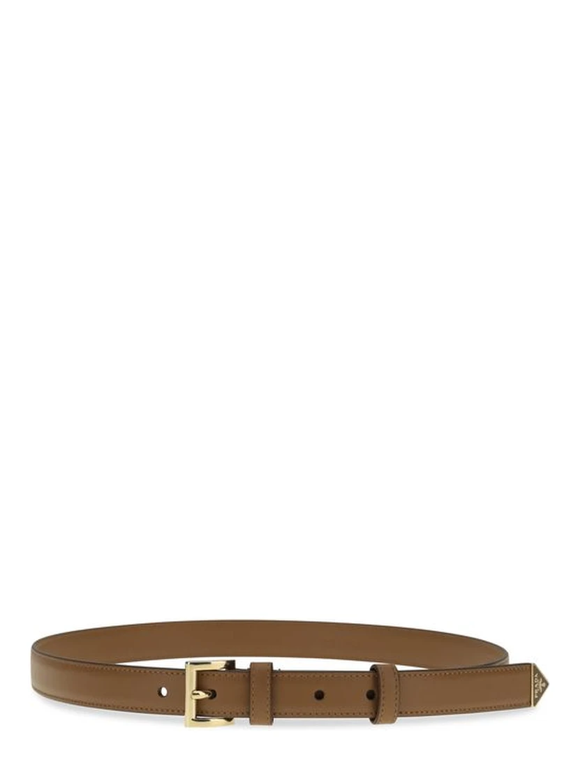 Beige Calf Leather Bos Taurus Regular Belt