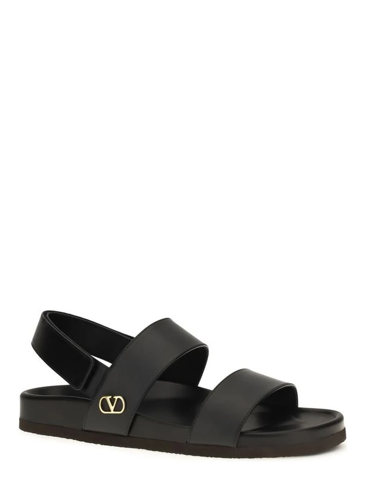 Black Calf Leather Bos Taurus Flat Sandals alternative
