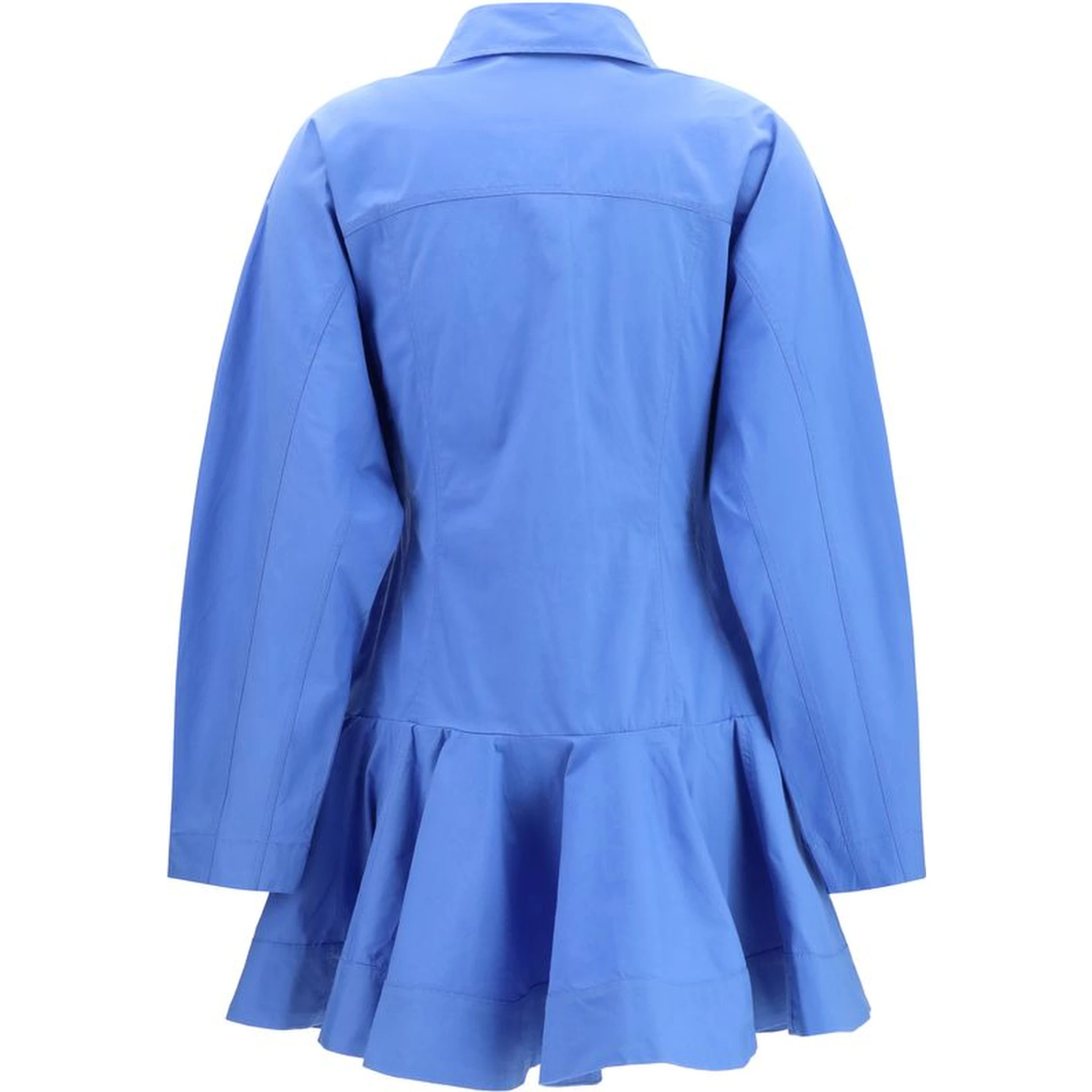 Blue Cotton Casual Dress