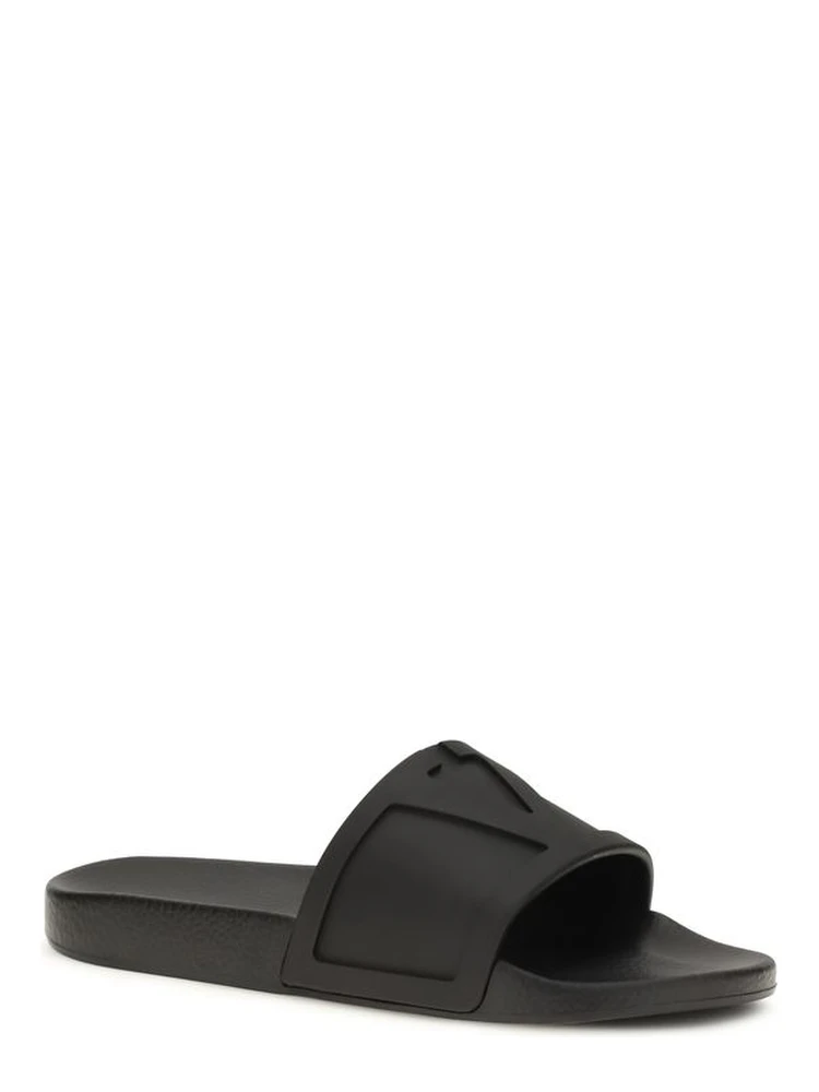 Black Rubber Flat Sandals alternative