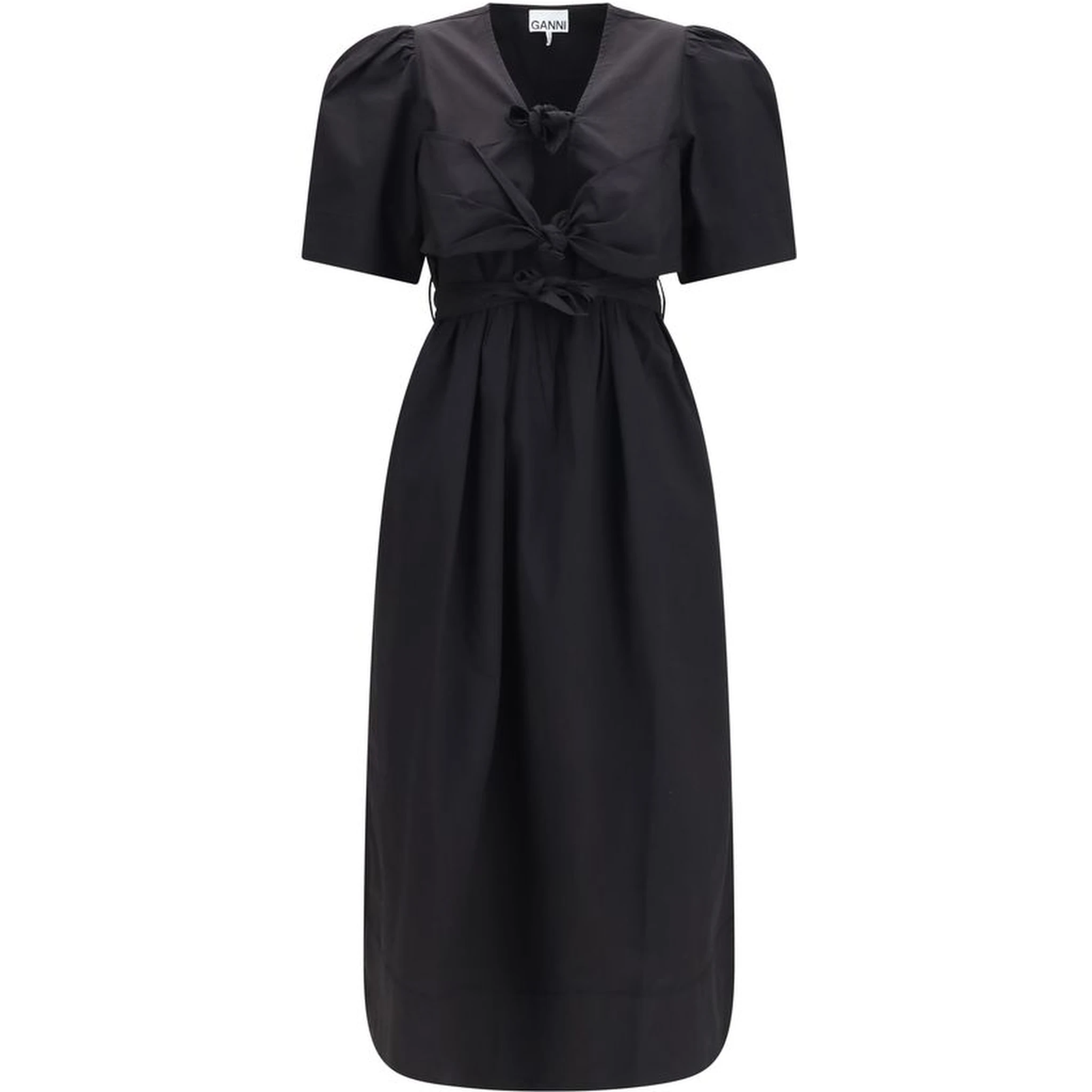 Black Cotton Casual Dress