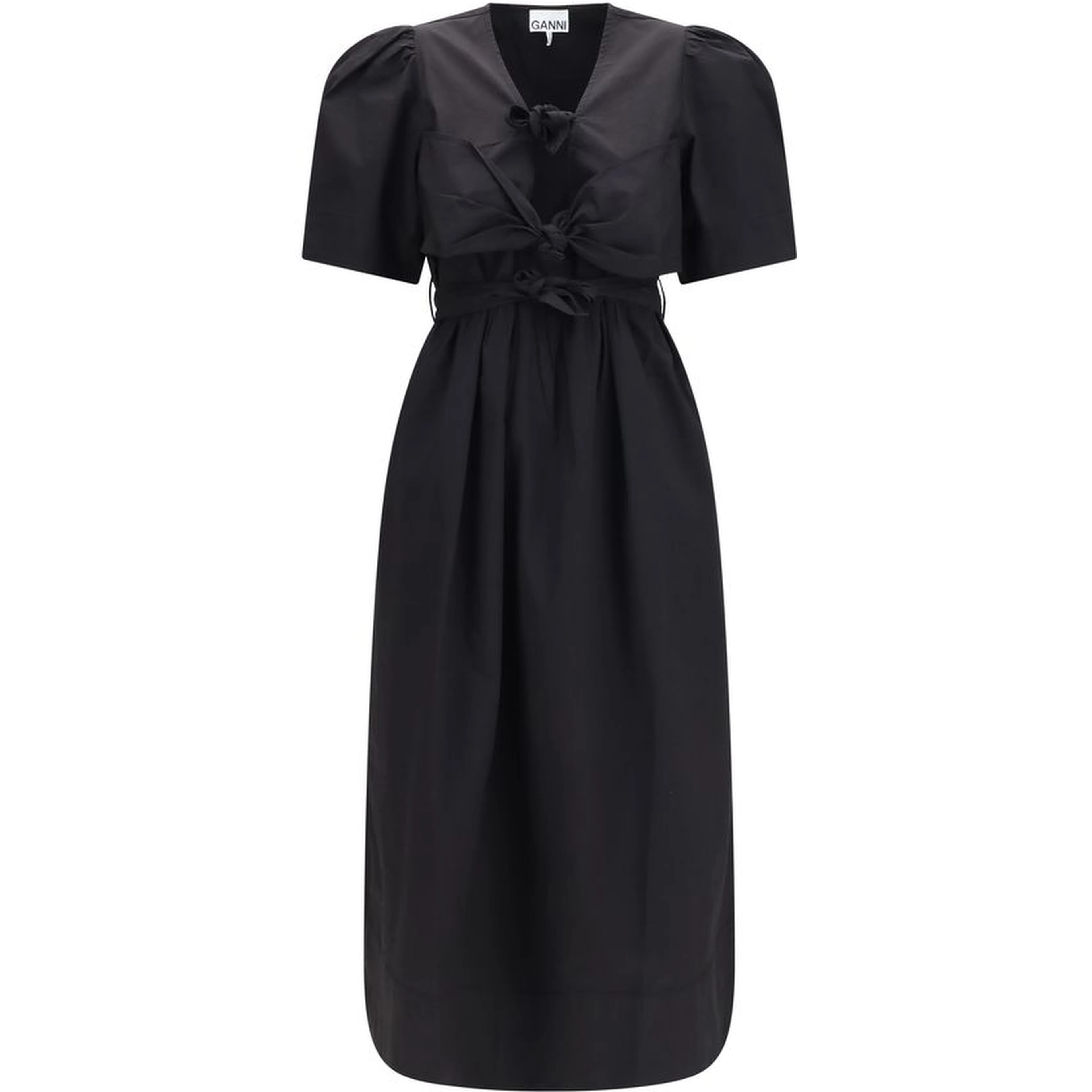 Black Cotton Casual Dress