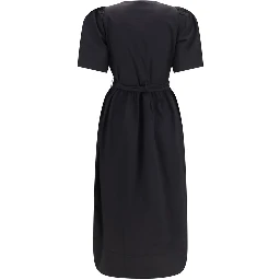 Black Cotton Casual Dress
