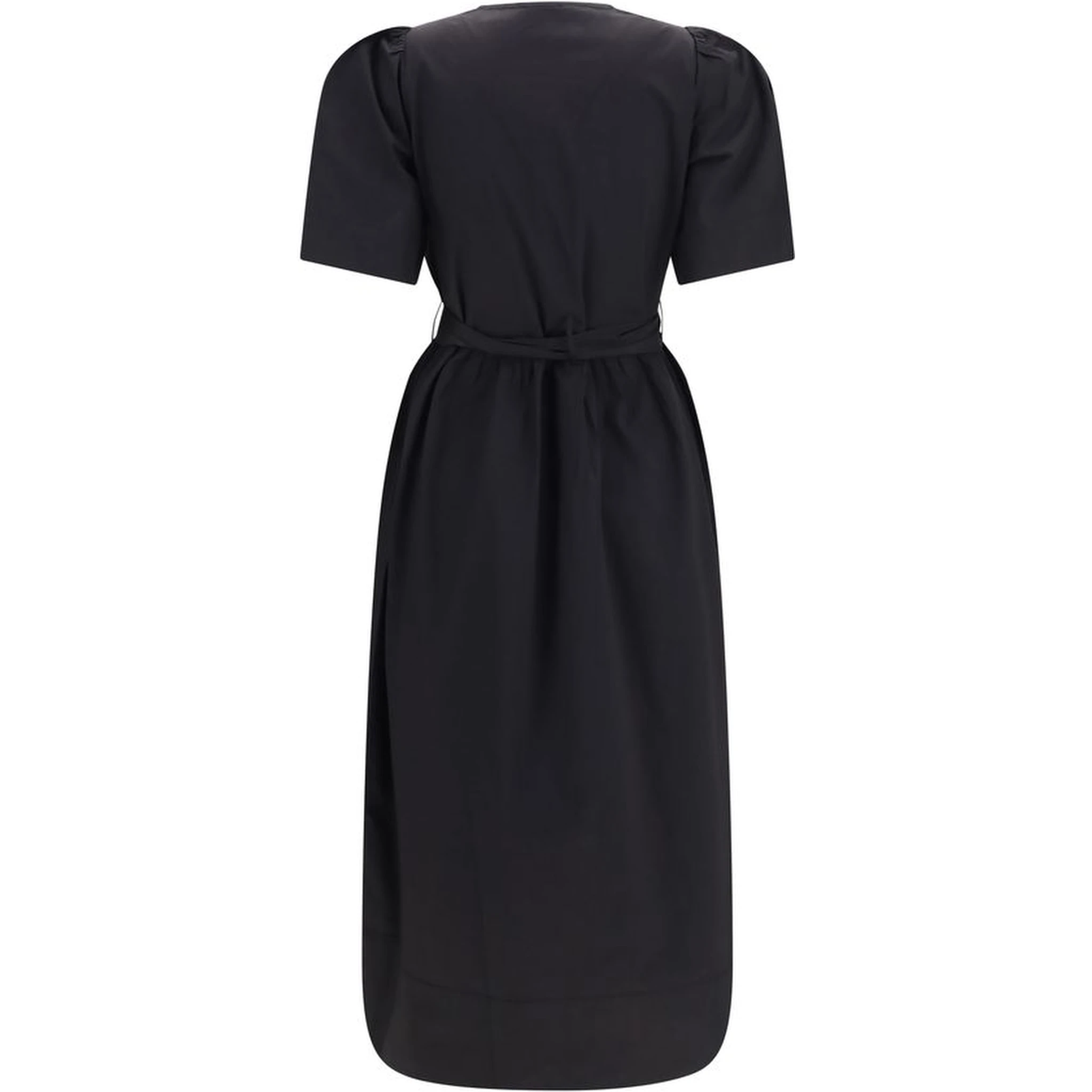 Black Cotton Casual Dress