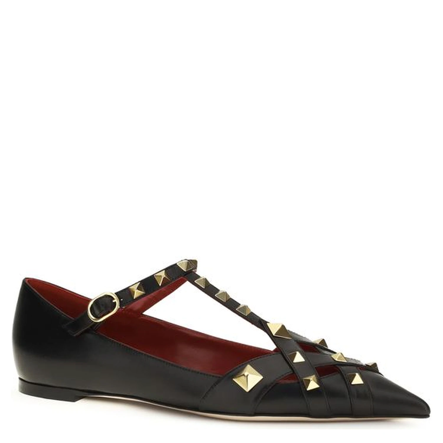Black Goatskin Ballet Flats