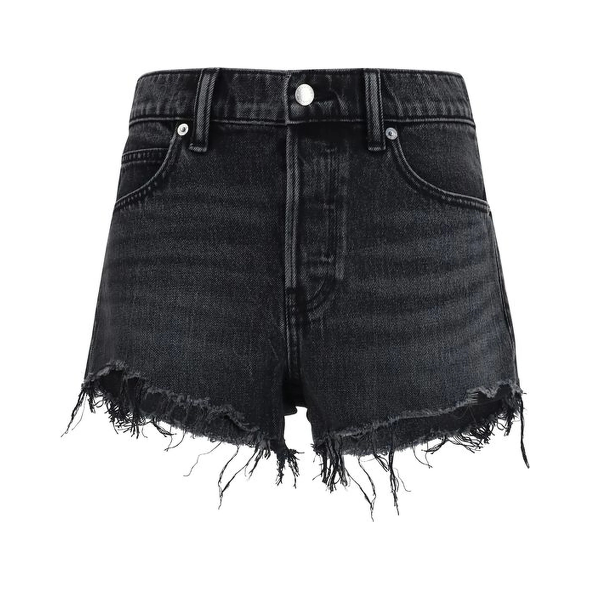 Black Cotton Short And Mini Shorts