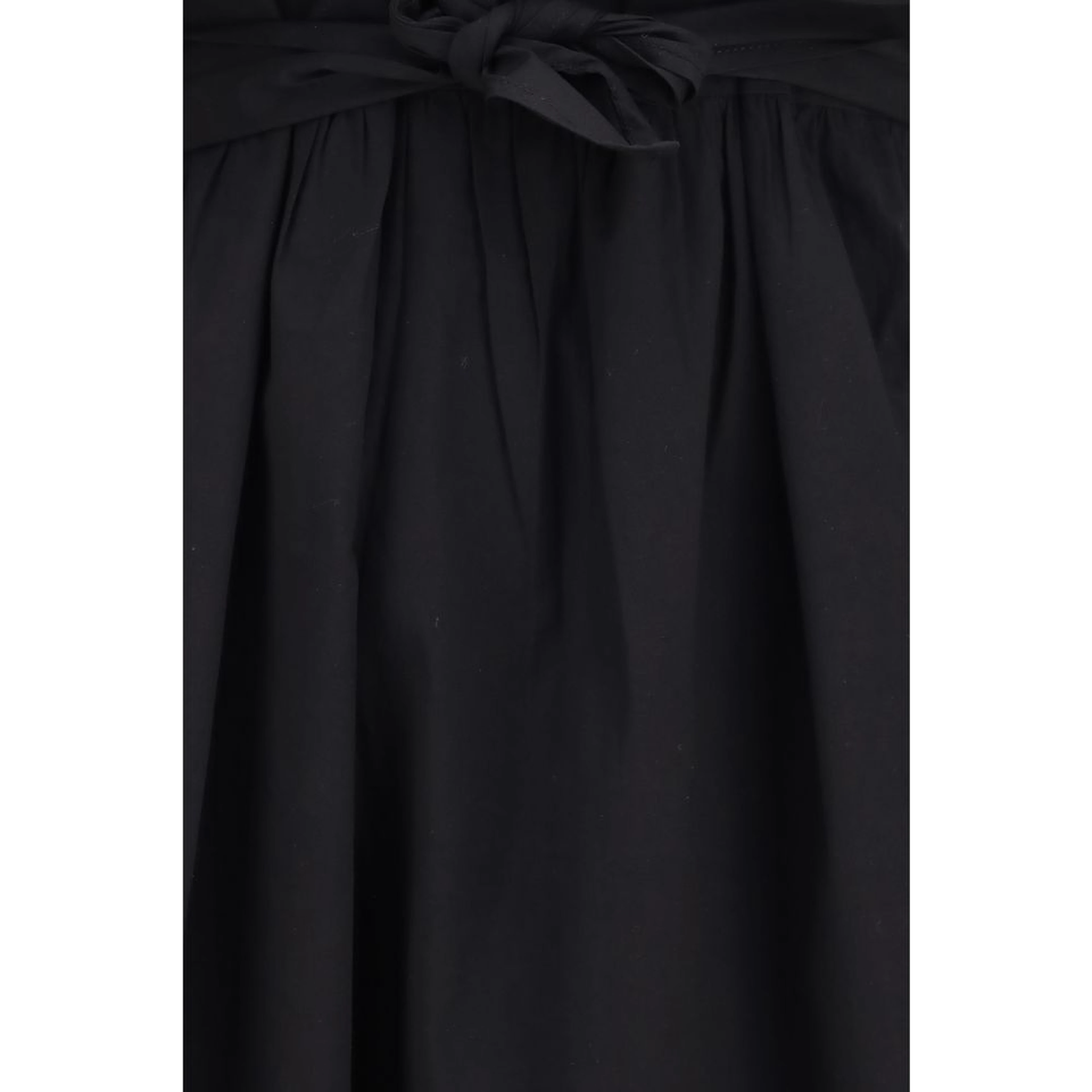 Black Cotton Casual Dress