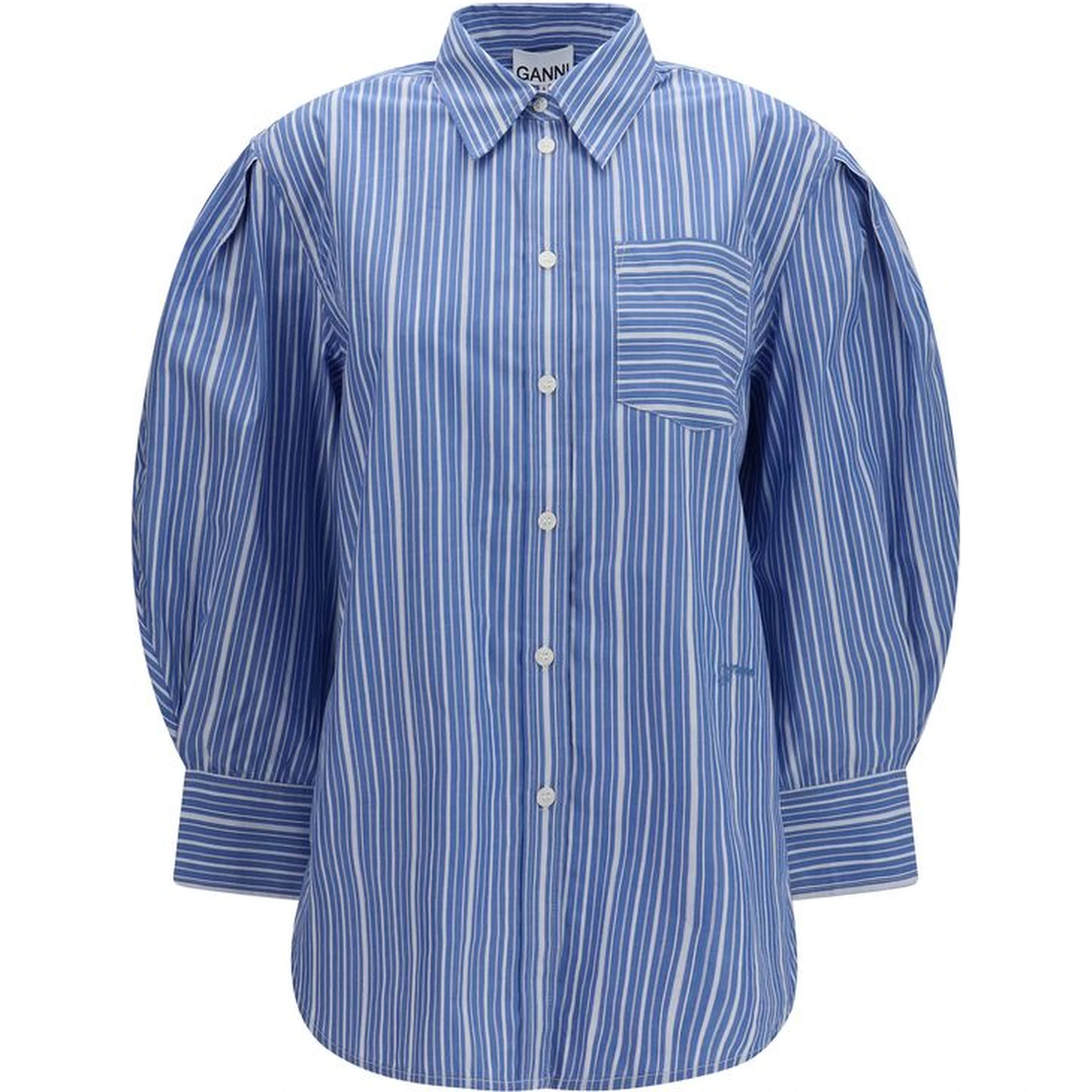 Blue Cotton Pattern Shirt