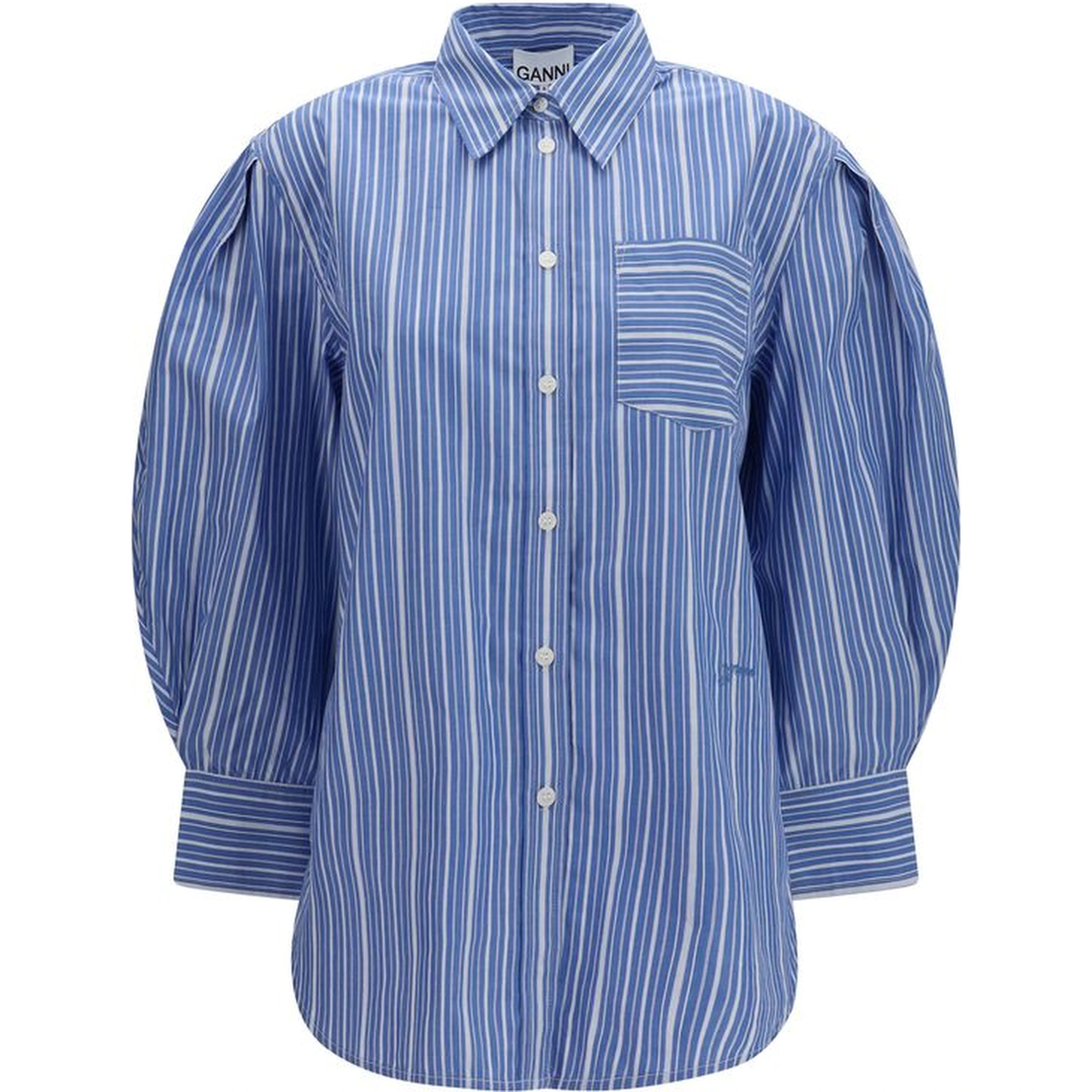 Blue Cotton Pattern Shirt