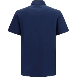 Blue Cotton Polo Shirt