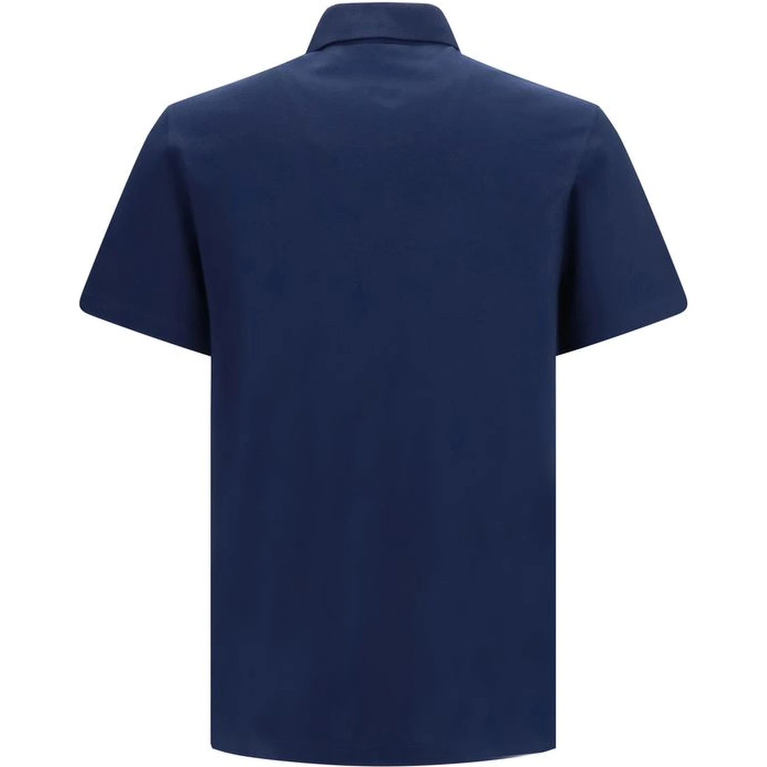 Blue Cotton Polo Shirt