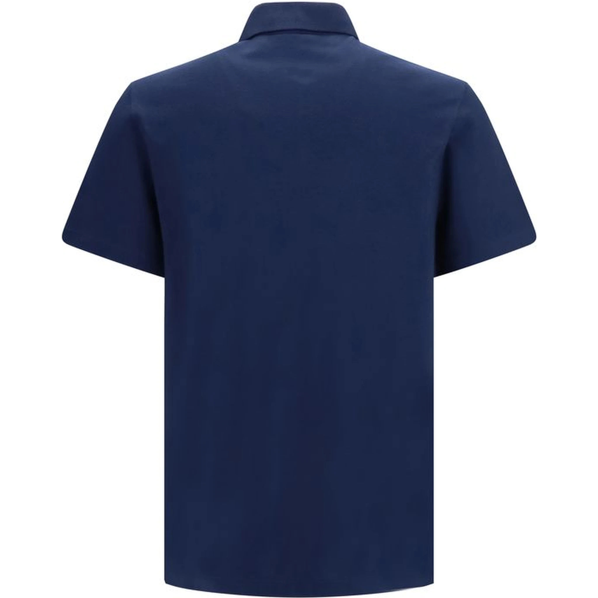 Blue Cotton Polo Shirt