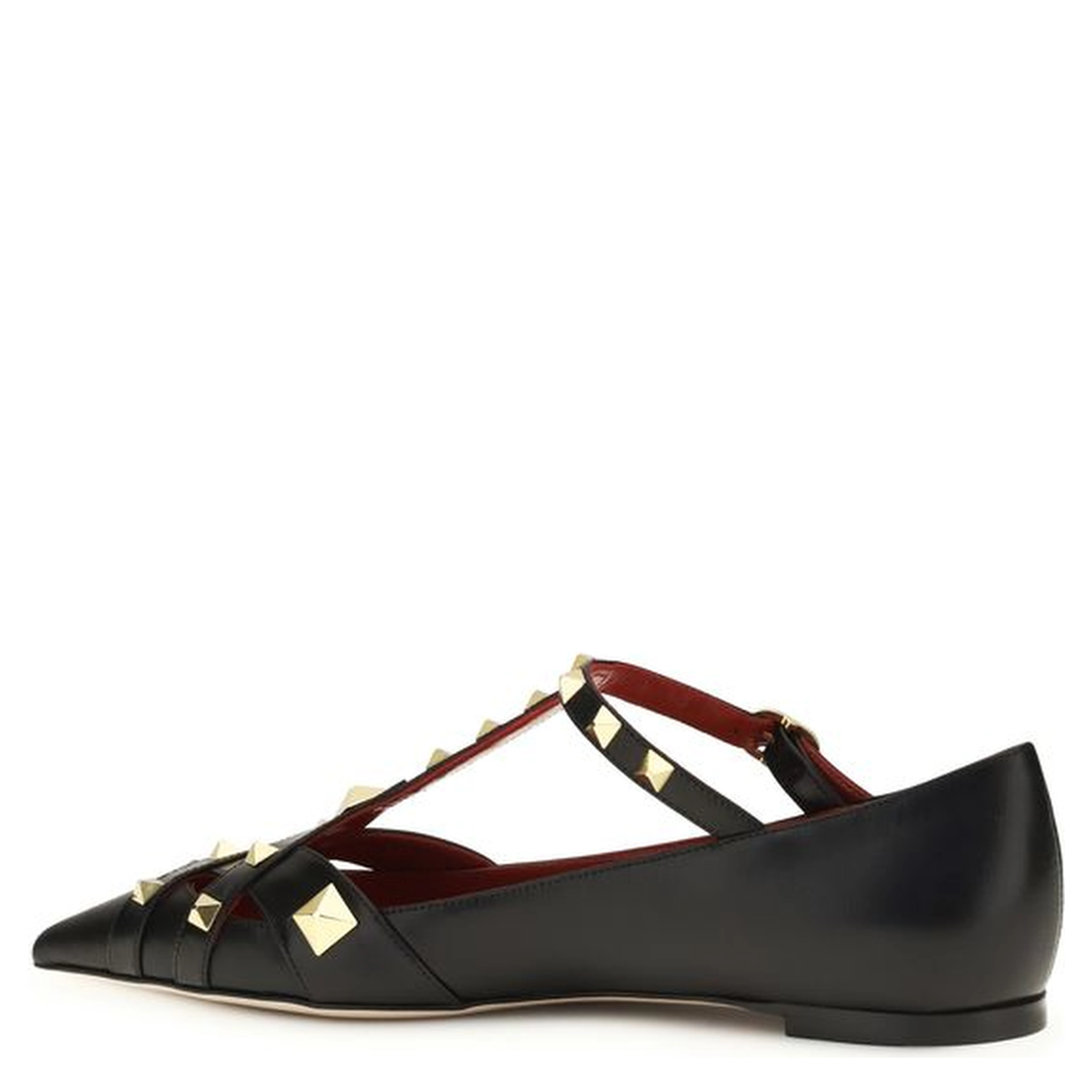Black Goatskin Ballet Flats