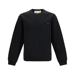 Black Cotton Sweatshirt