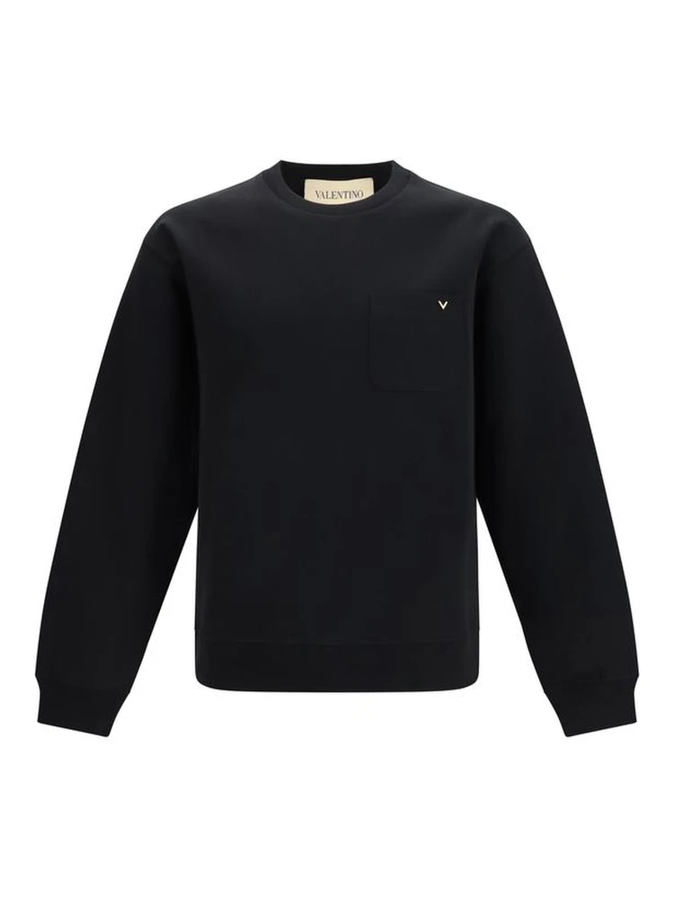 Black Cotton Sweatshirt