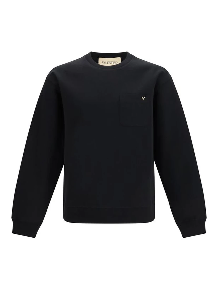 Black Cotton Sweatshirt