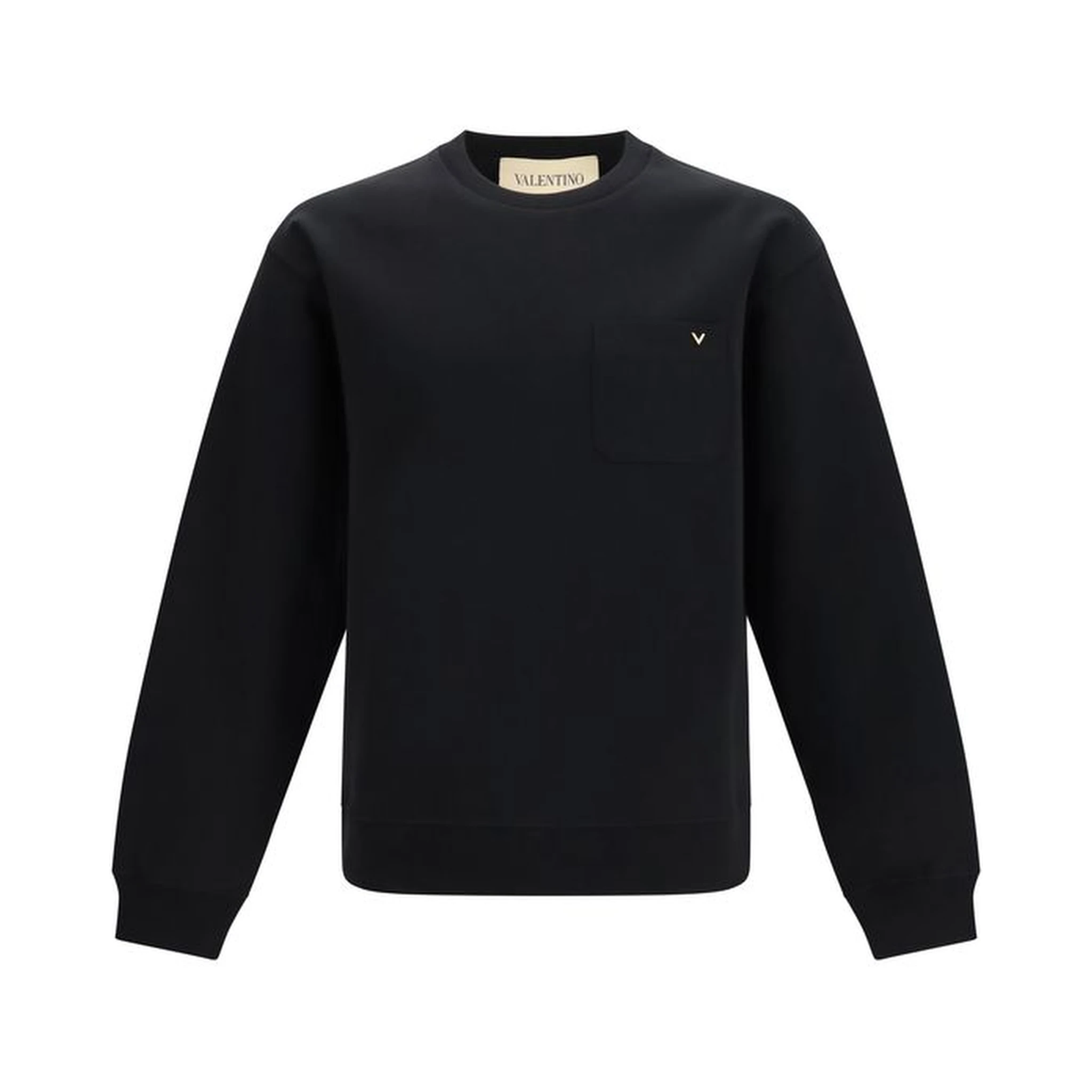 Black Cotton Sweatshirt