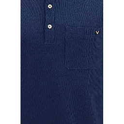 Blue Cotton Polo Shirt
