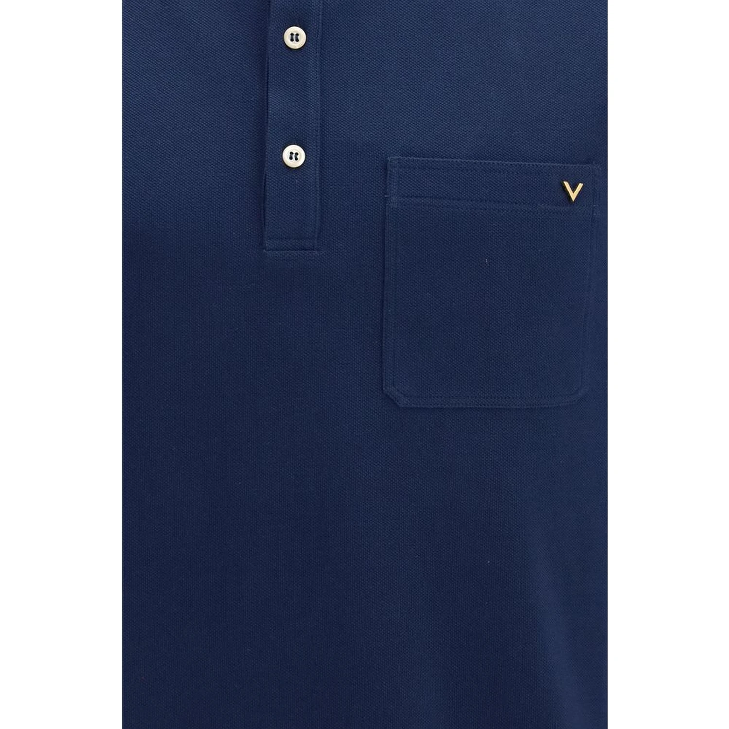 Blue Cotton Polo Shirt