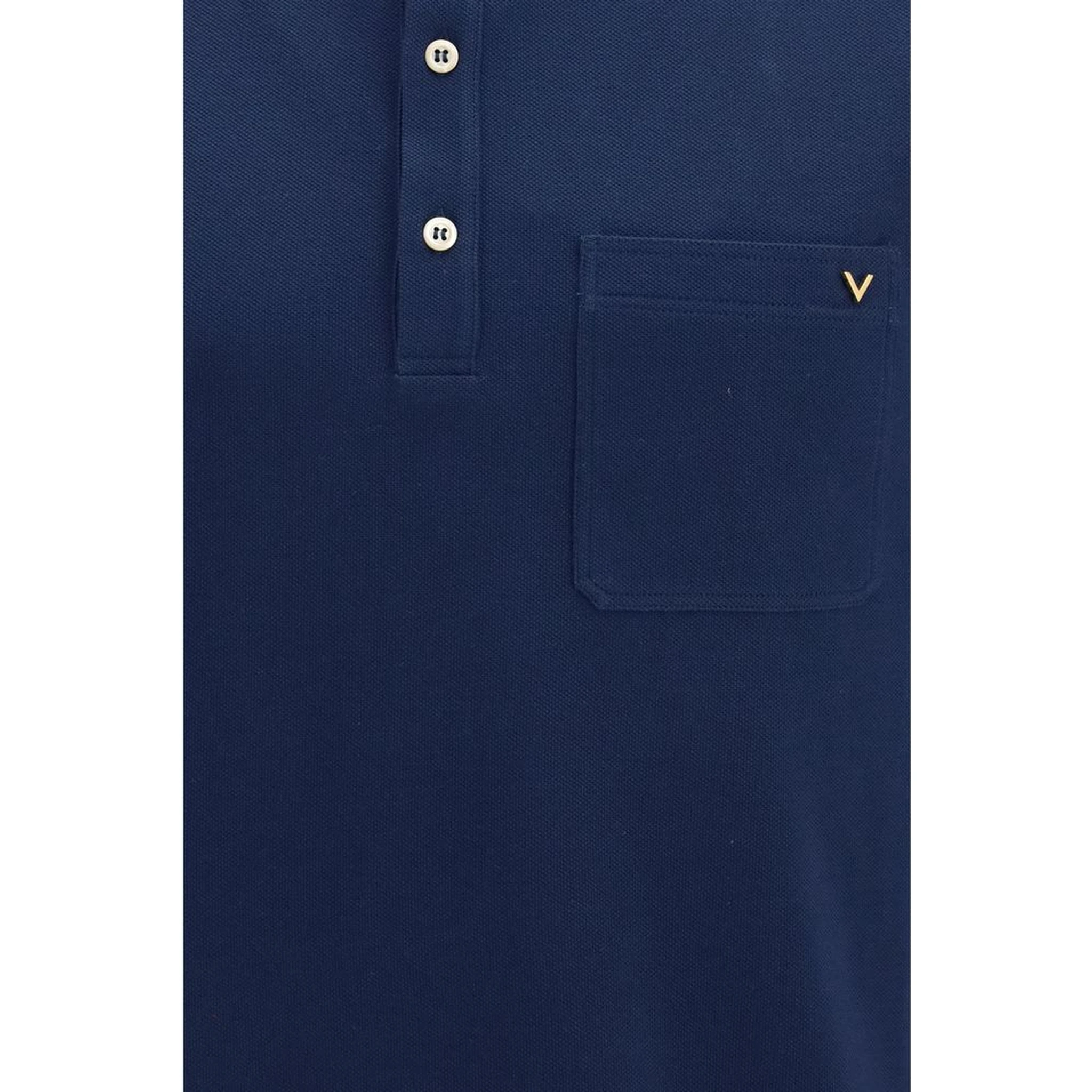 Blue Cotton Polo Shirt