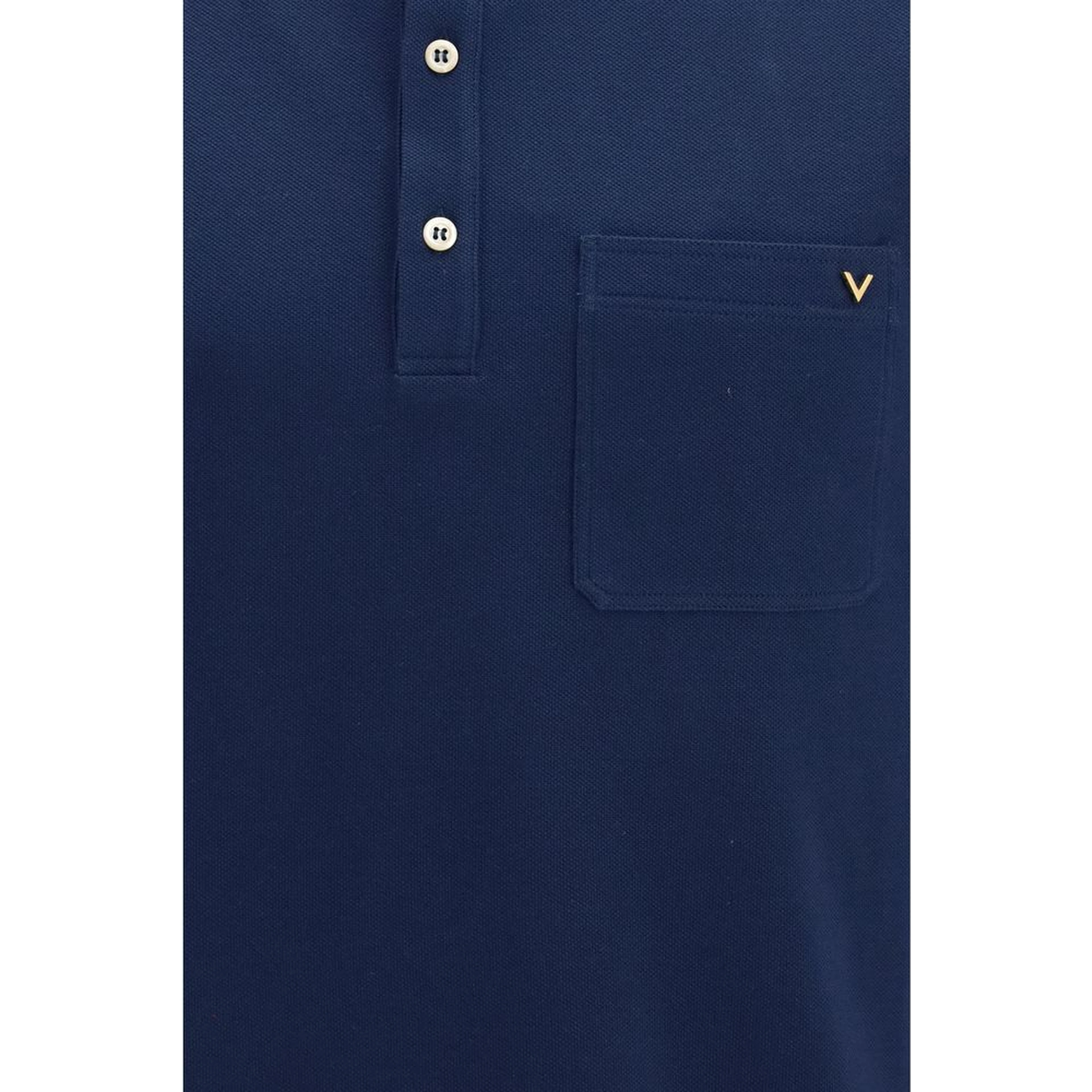 Blue Cotton Polo Shirt