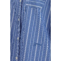 Blue Cotton Pattern Shirt