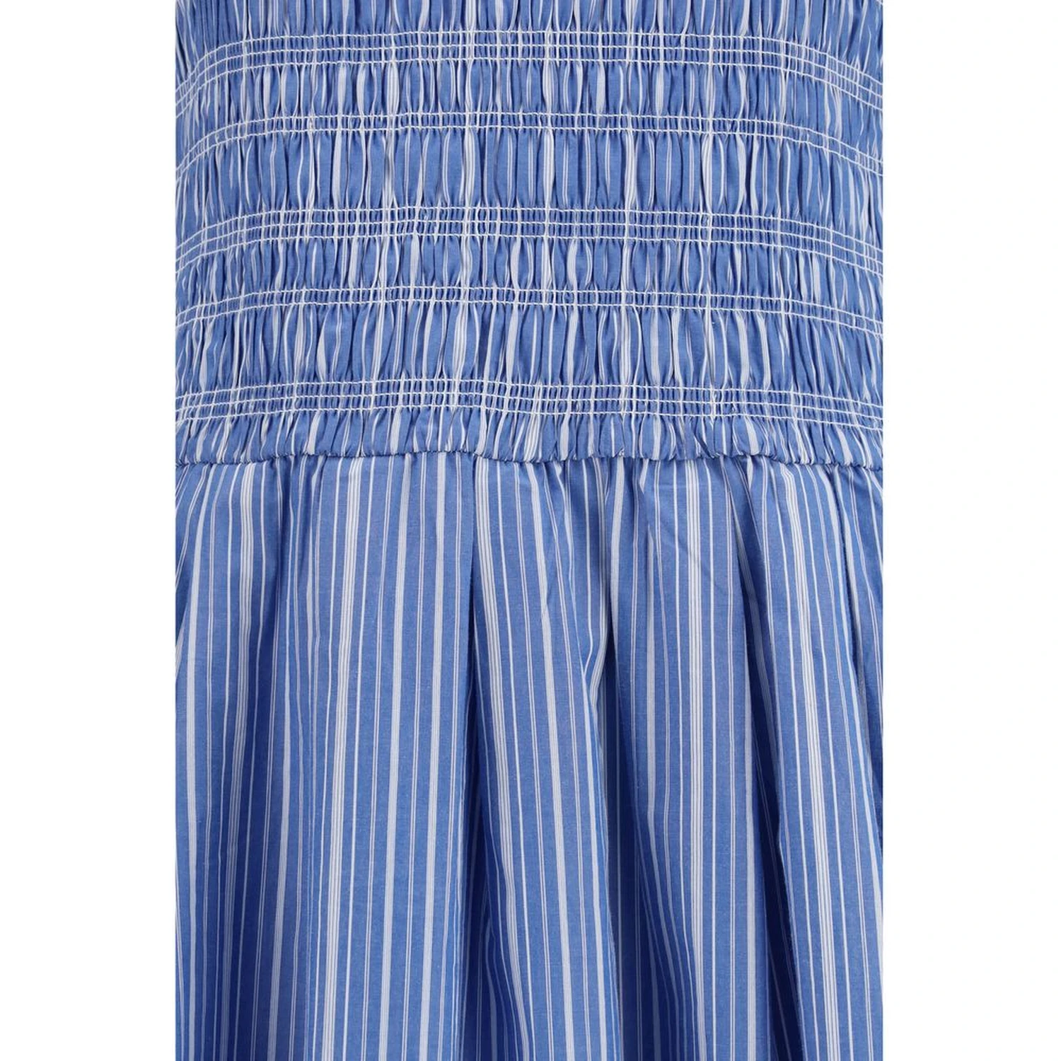 Blue Cotton Casual Dress