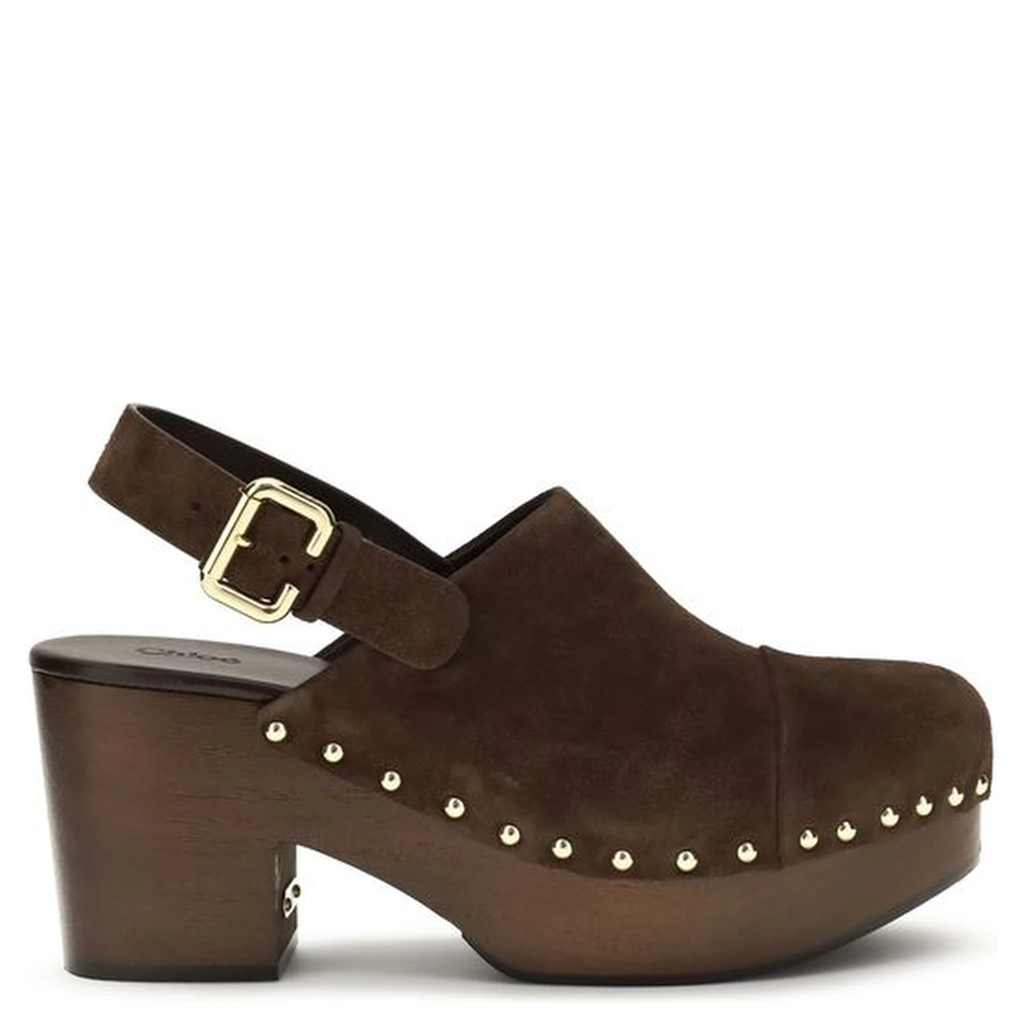 Brown Calf Leather Bos Taurus Clogs