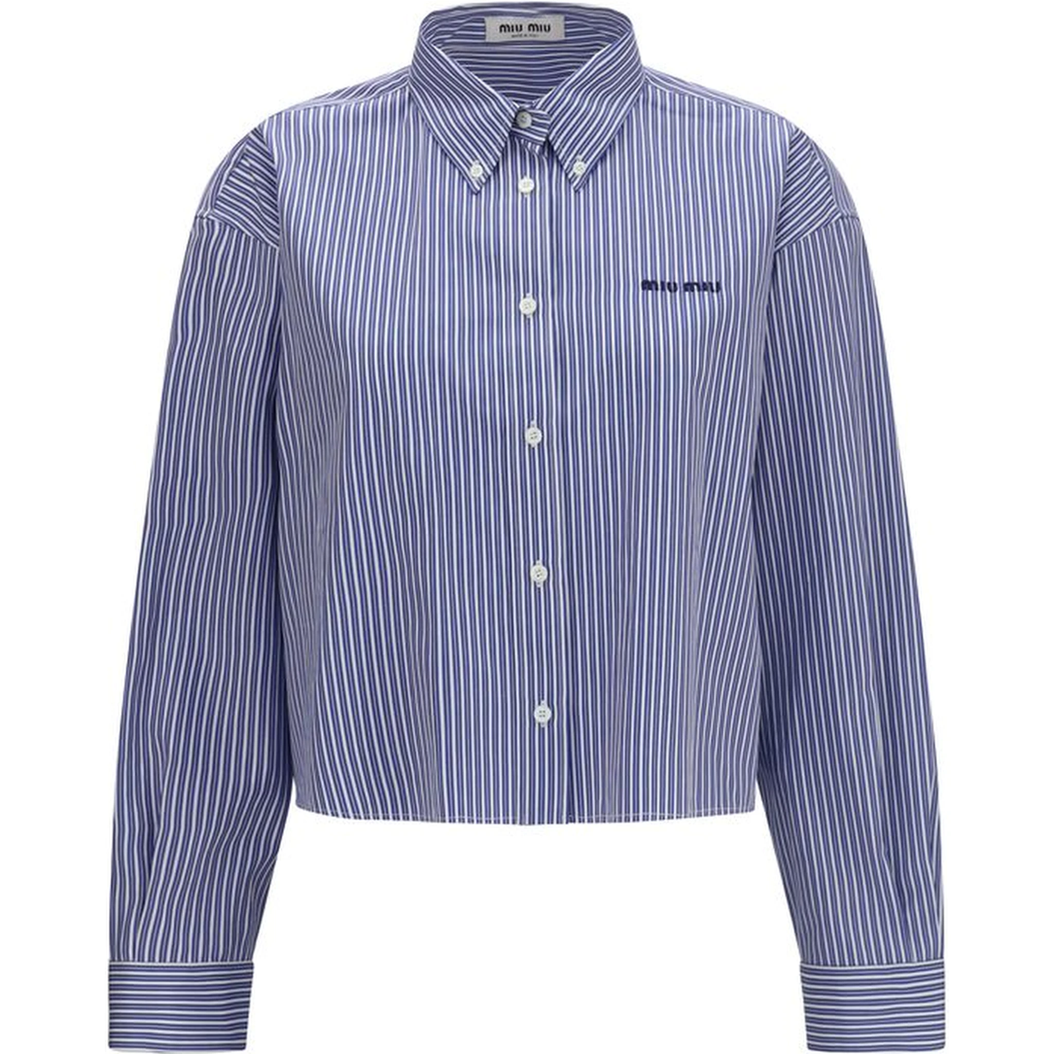 Blue Cotton Dress Shirt