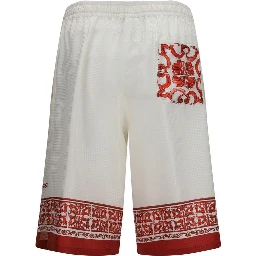 Multicolor Silk Bermuda Shorts