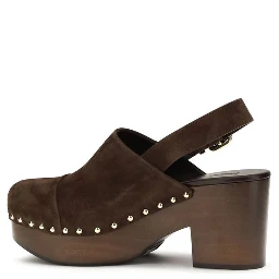 Brown Calf Leather Bos Taurus Clogs