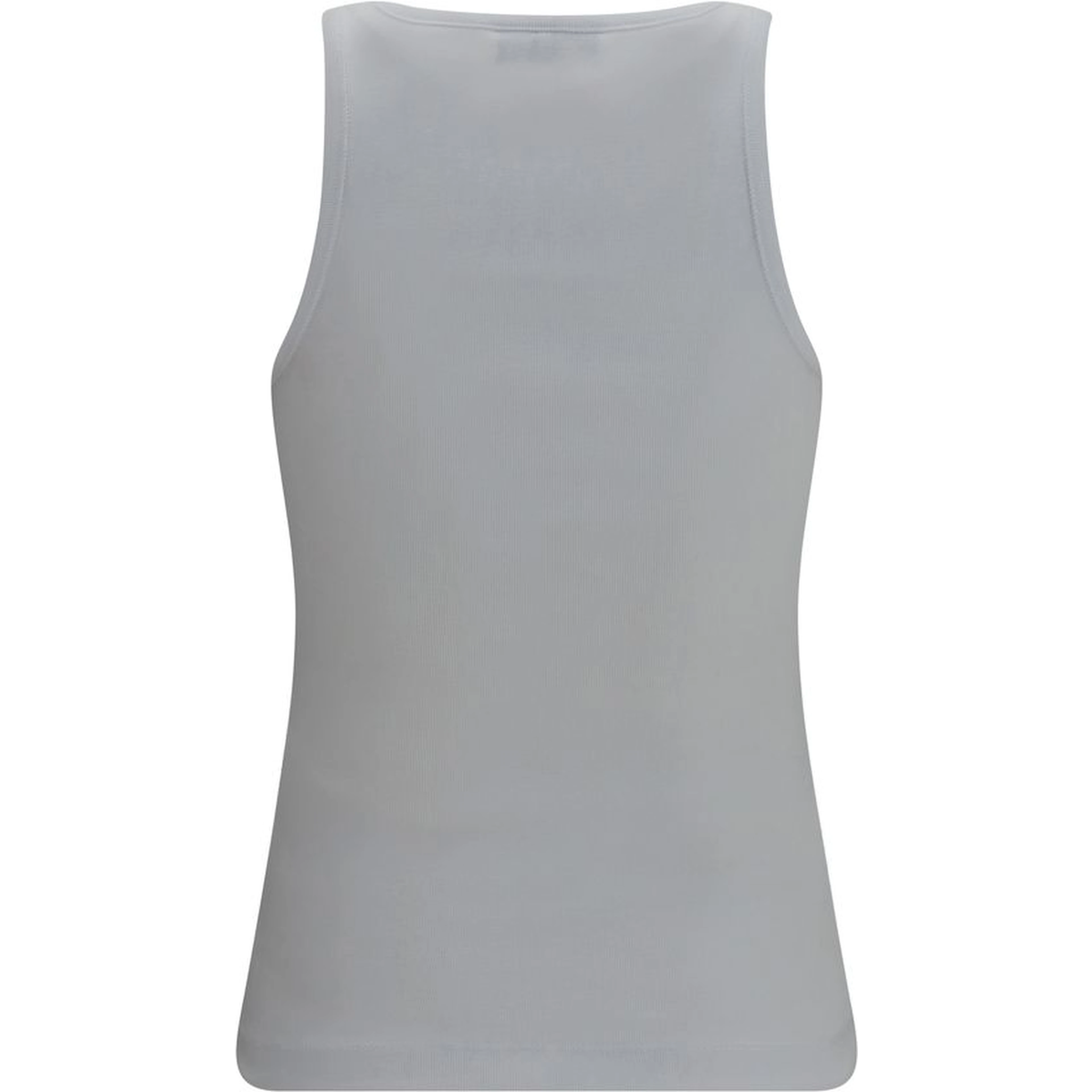 White Cotton Sleeveles T-Shirt