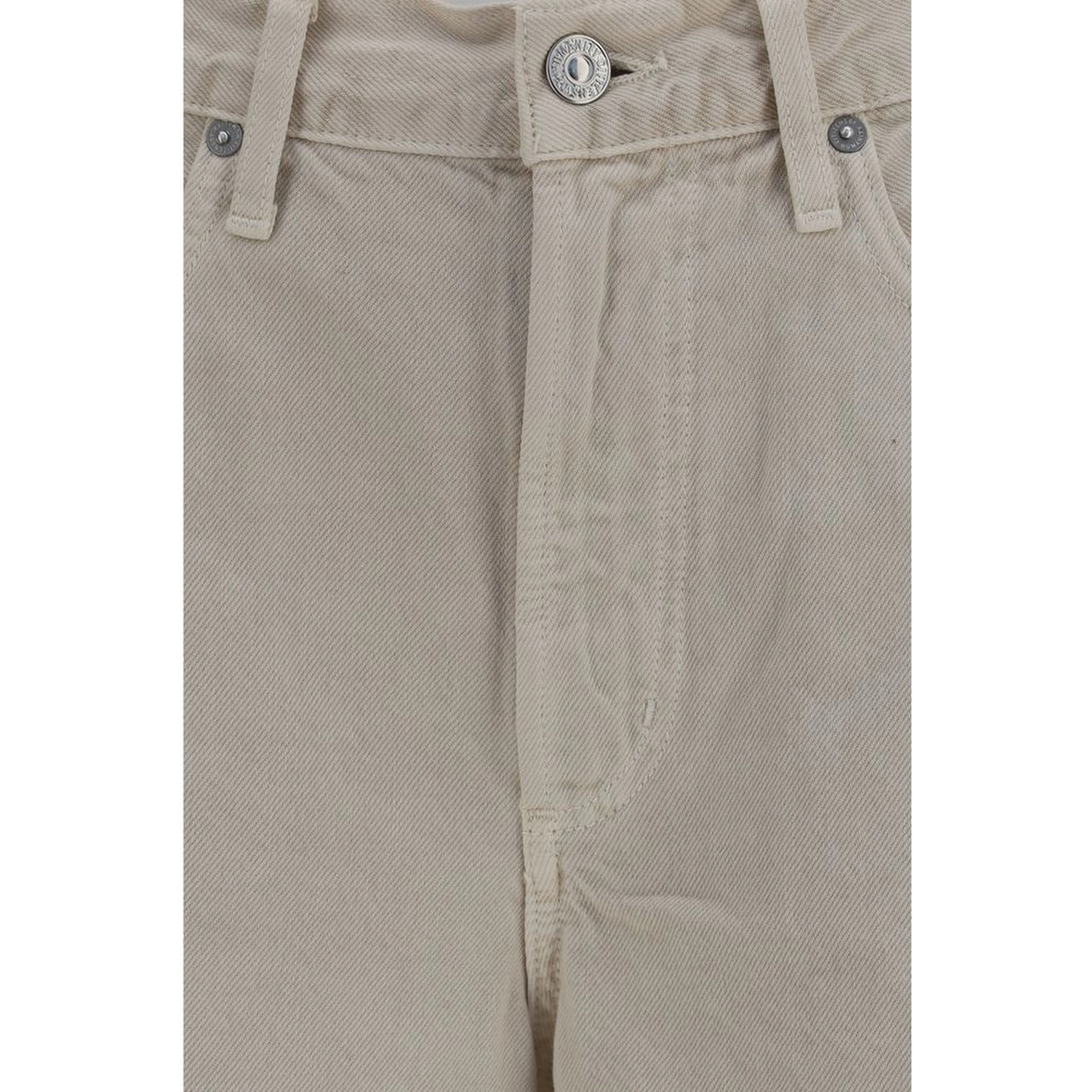 Beige Cotton Jeans Denim