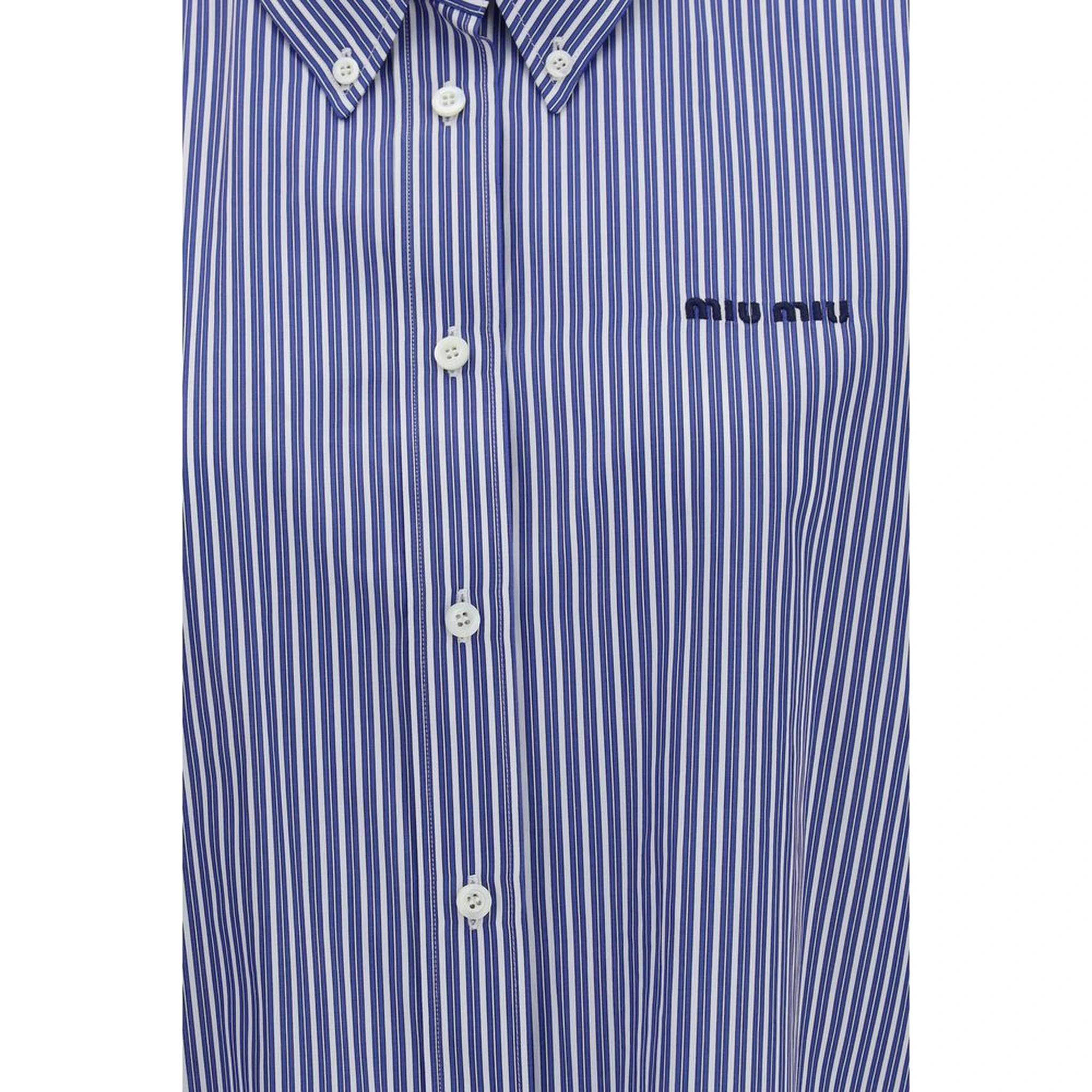Blue Cotton Dress Shirt
