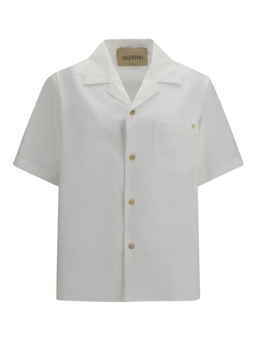 White Cotton Shortsleeve Shirt