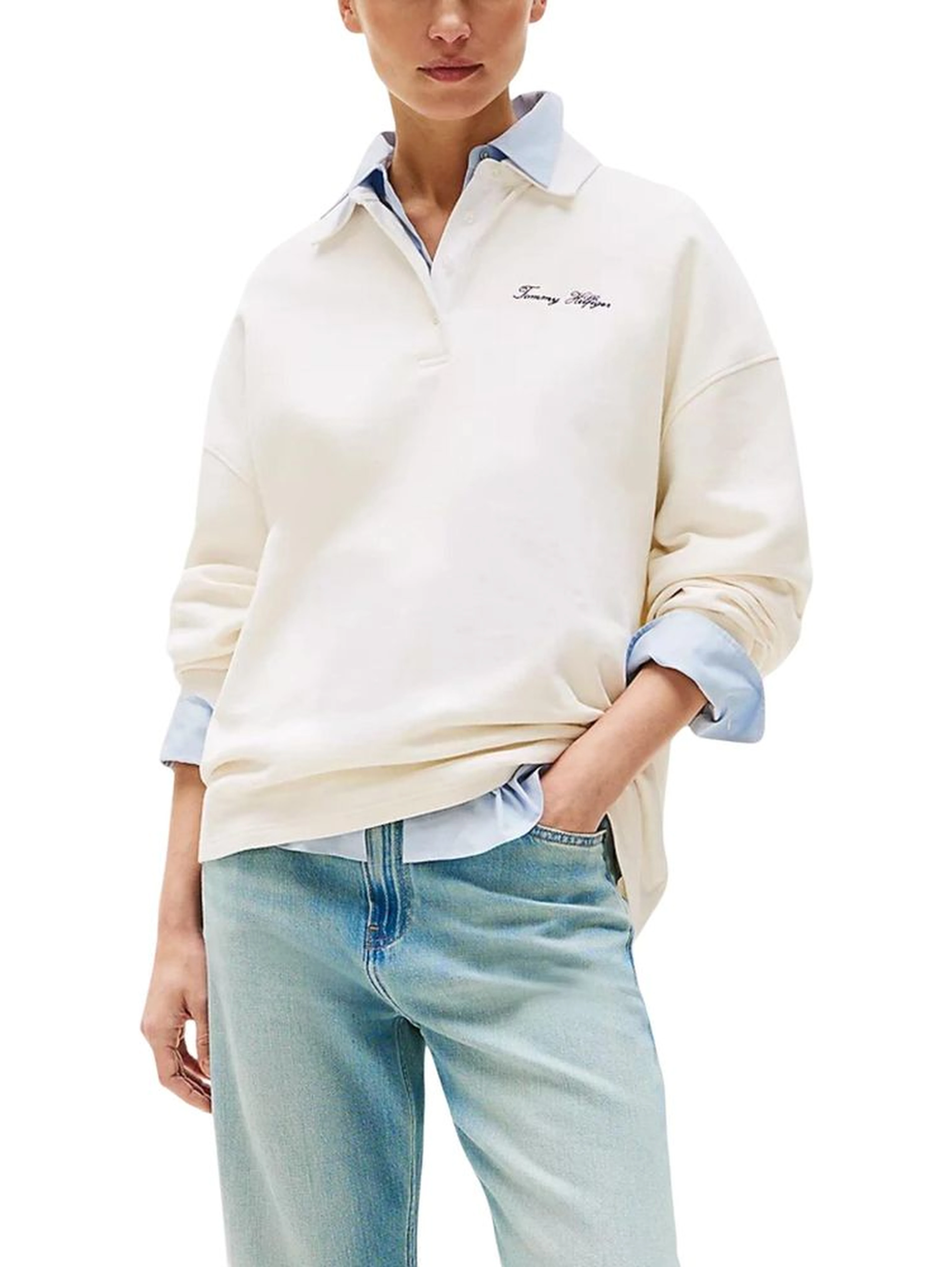 Beige Polyamide Sweatshirt