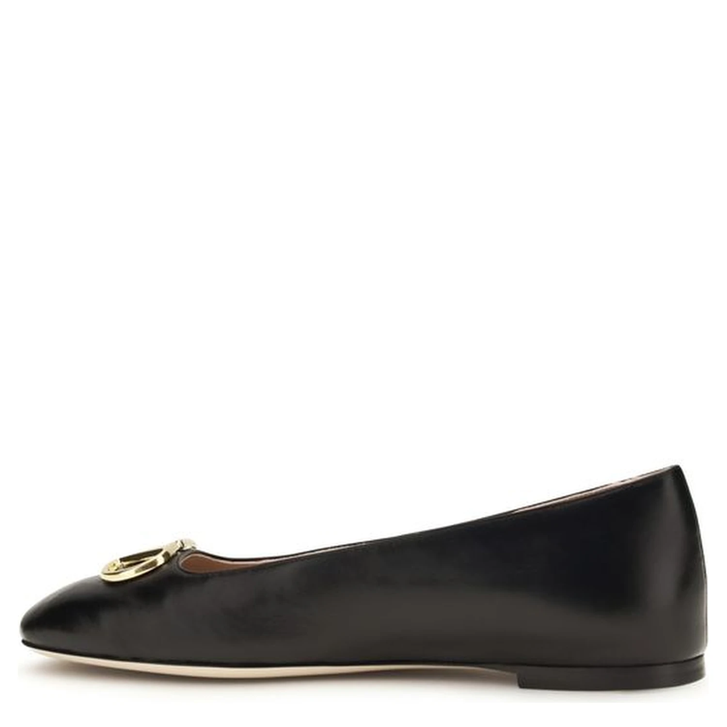 Black Calf Leather Bos Taurus Ballet Flats
