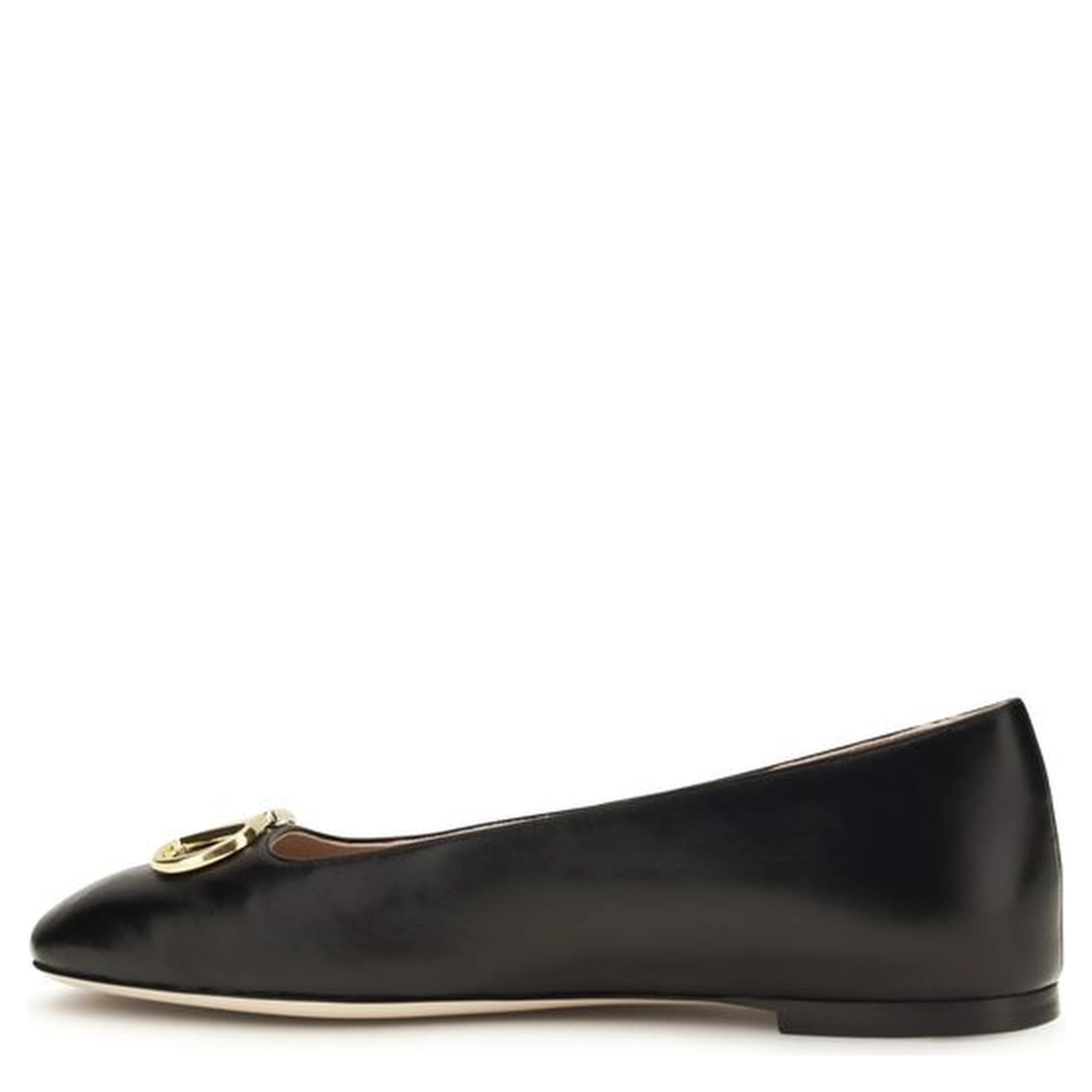 Black Calf Leather Bos Taurus Ballet Flats